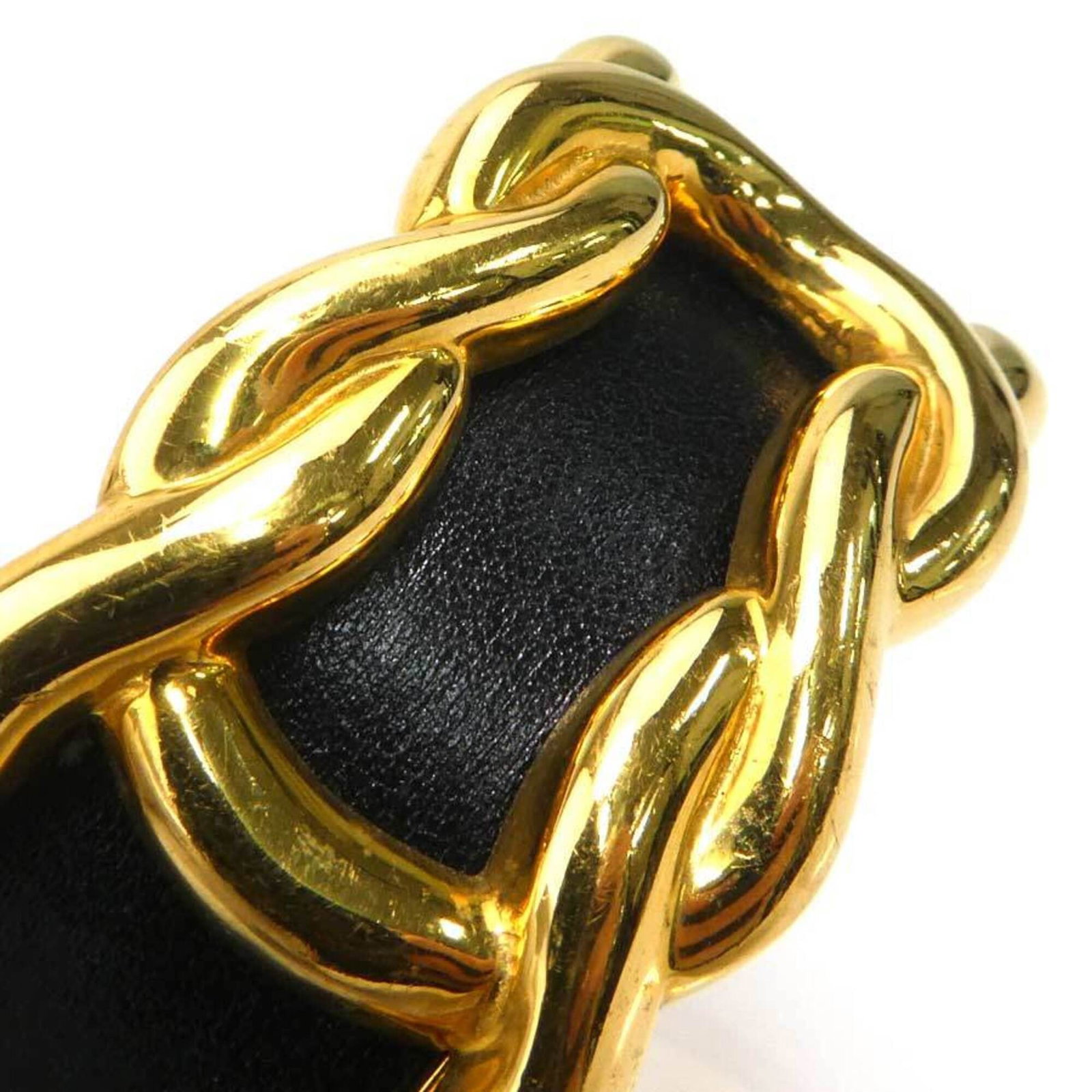 HERMES Bangle Leather Metal - 8
