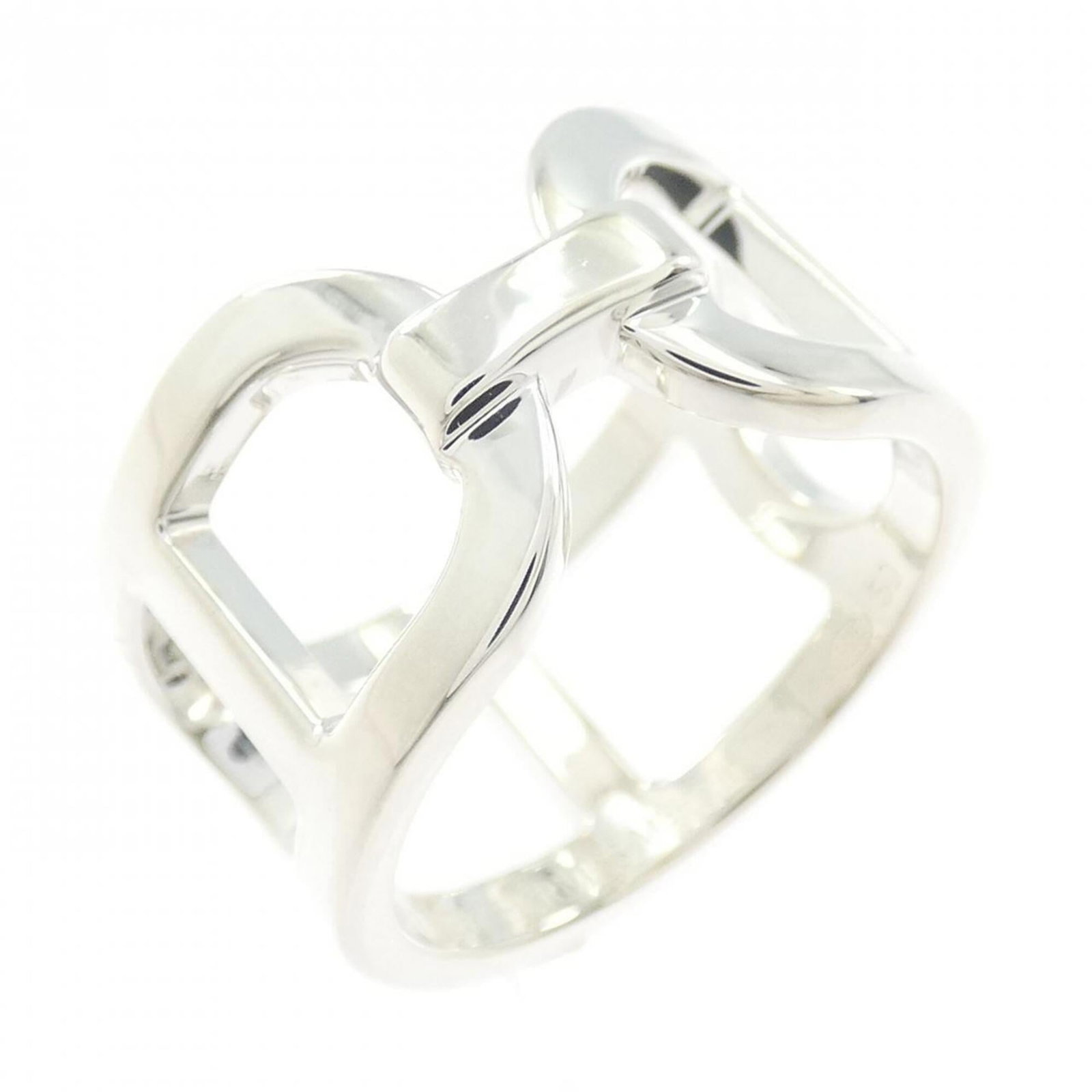 HERMES Band Ring Silver 925: HERMES Band Ring Silver 925 Silver 925 band ring from Hermes, featuring a sleek and modern design. Made from high-quality silver, this ring is both durable and stylish, perfect for everyday wear. In