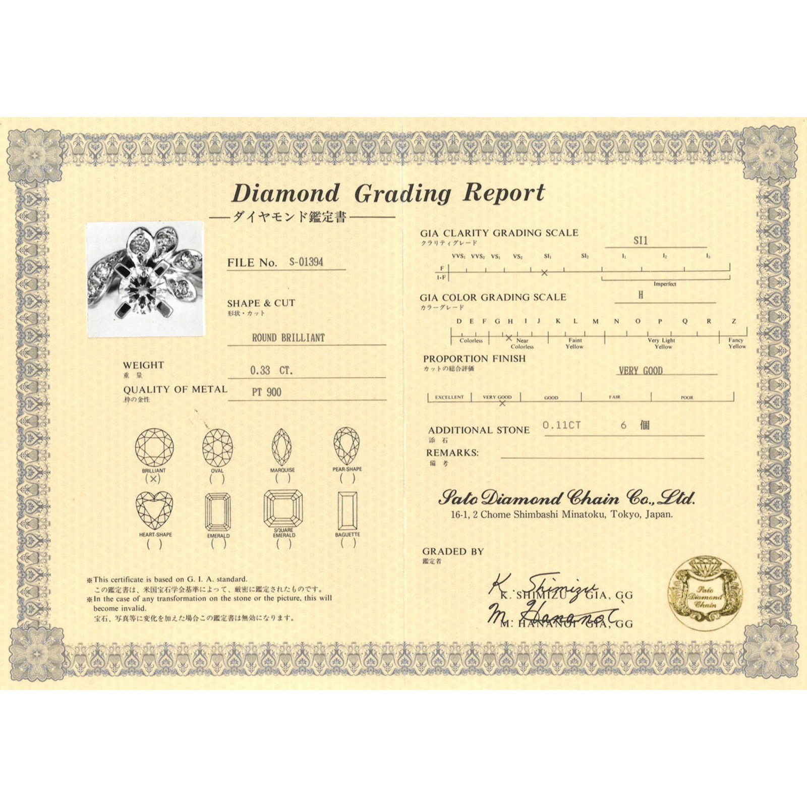Band Ring Platinum 900 - 9