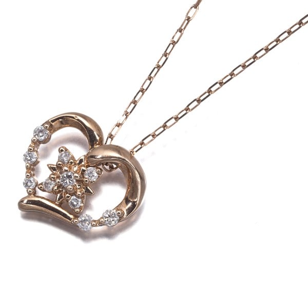 Necklace Diamond Heart 10K 416 Rose Gold: Necklace Diamond Heart 10K 416 Rose Gold 10k Rose Gold Diamond Pendant NecklaceThe 10k Rose Gold Diamond Heart Necklace boasts a natural diamond pendant set in a beautiful 10k rose gold setting. The