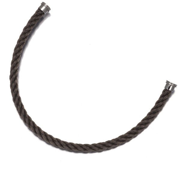 Fred Cable For Bracelet Force 10 Lm 17 Engraved Ss/Textile Cable: Fred Cable For Bracelet Force 10 Lm 17 Engraved Ss/Textile Cable Stainless Steel Cable Bracelet with Engraved Signature, measuring 17 cm in circumference, featuring a 4.2mm wide cable design, weighing