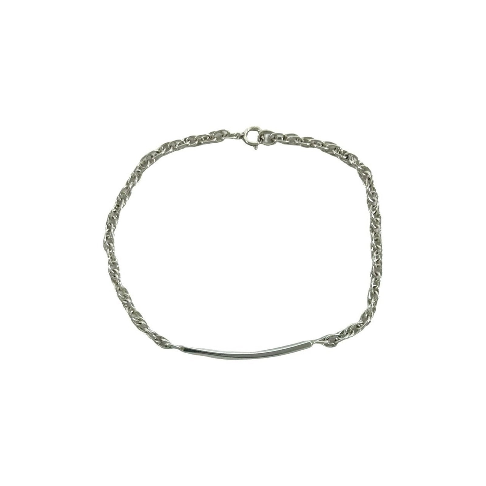 TIFFANY Charm Bracelet Silver 925: TIFFANY Charm Bracelet Silver 925 Silver 925 charm bracelet from Tiffany, featuring a classic design with visible wear and scratches. The 20cm length provides a comfortable fit, and the silver materia