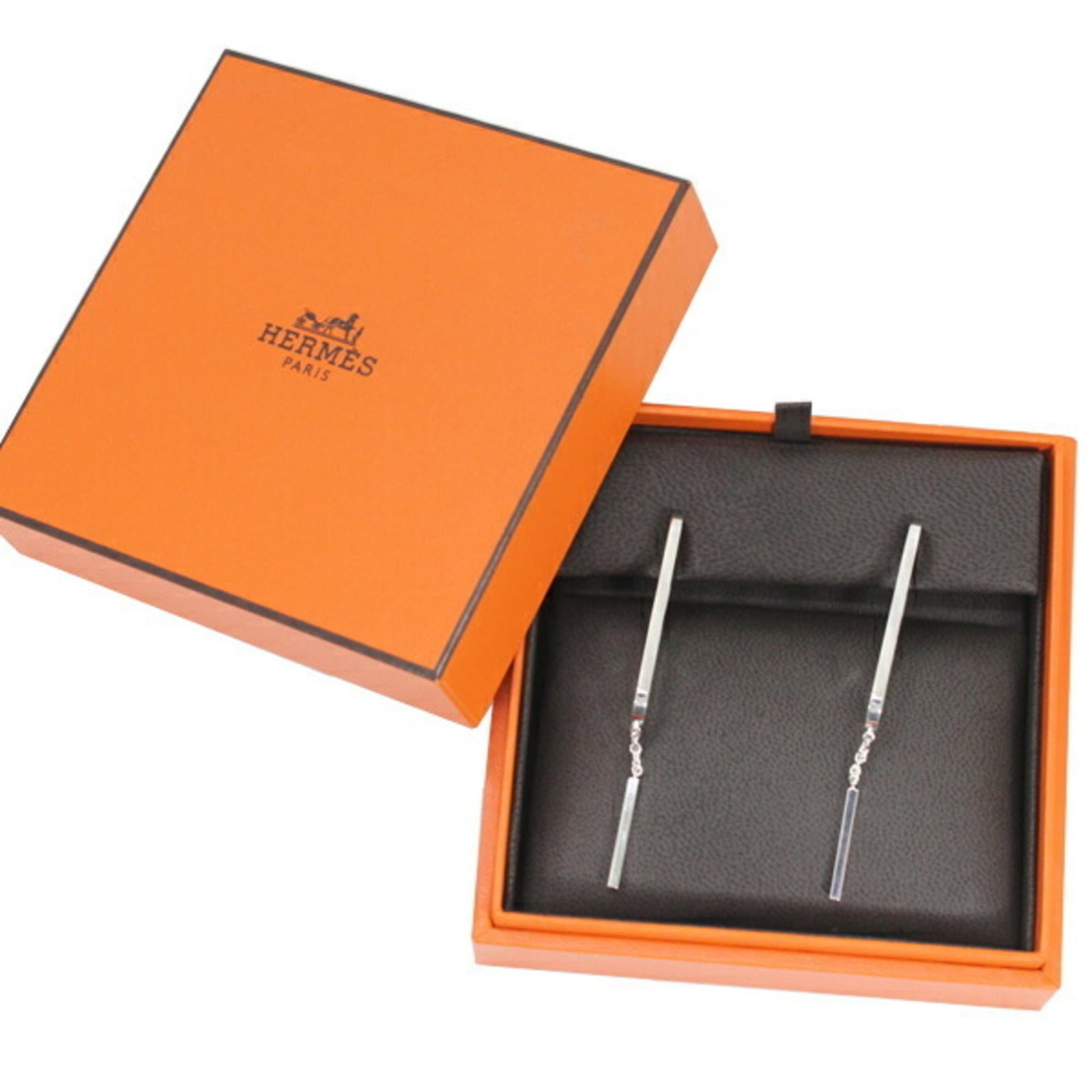 HERMES Stud Earrings Silver 925 - 10
