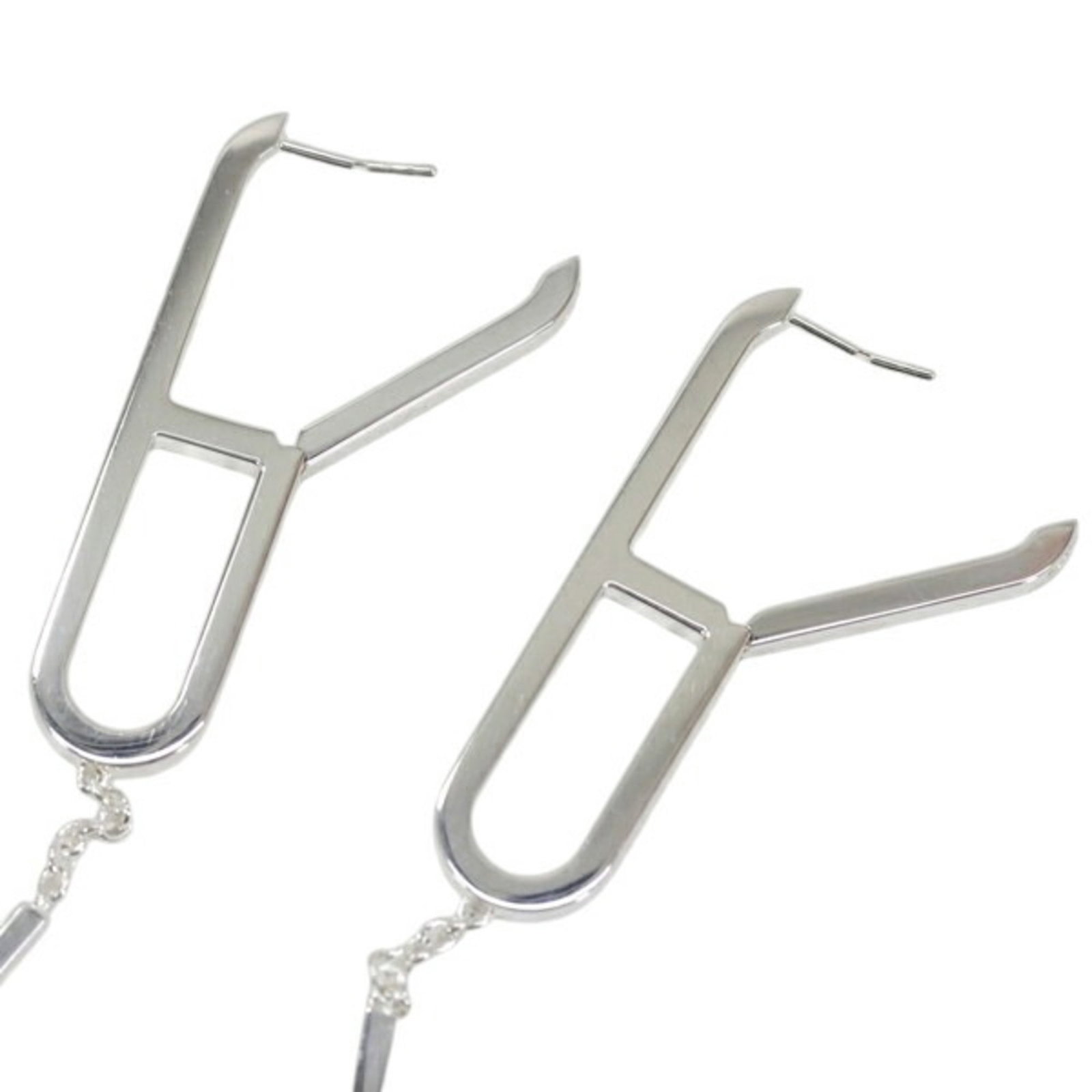 HERMES Stud Earrings Silver 925 - 2