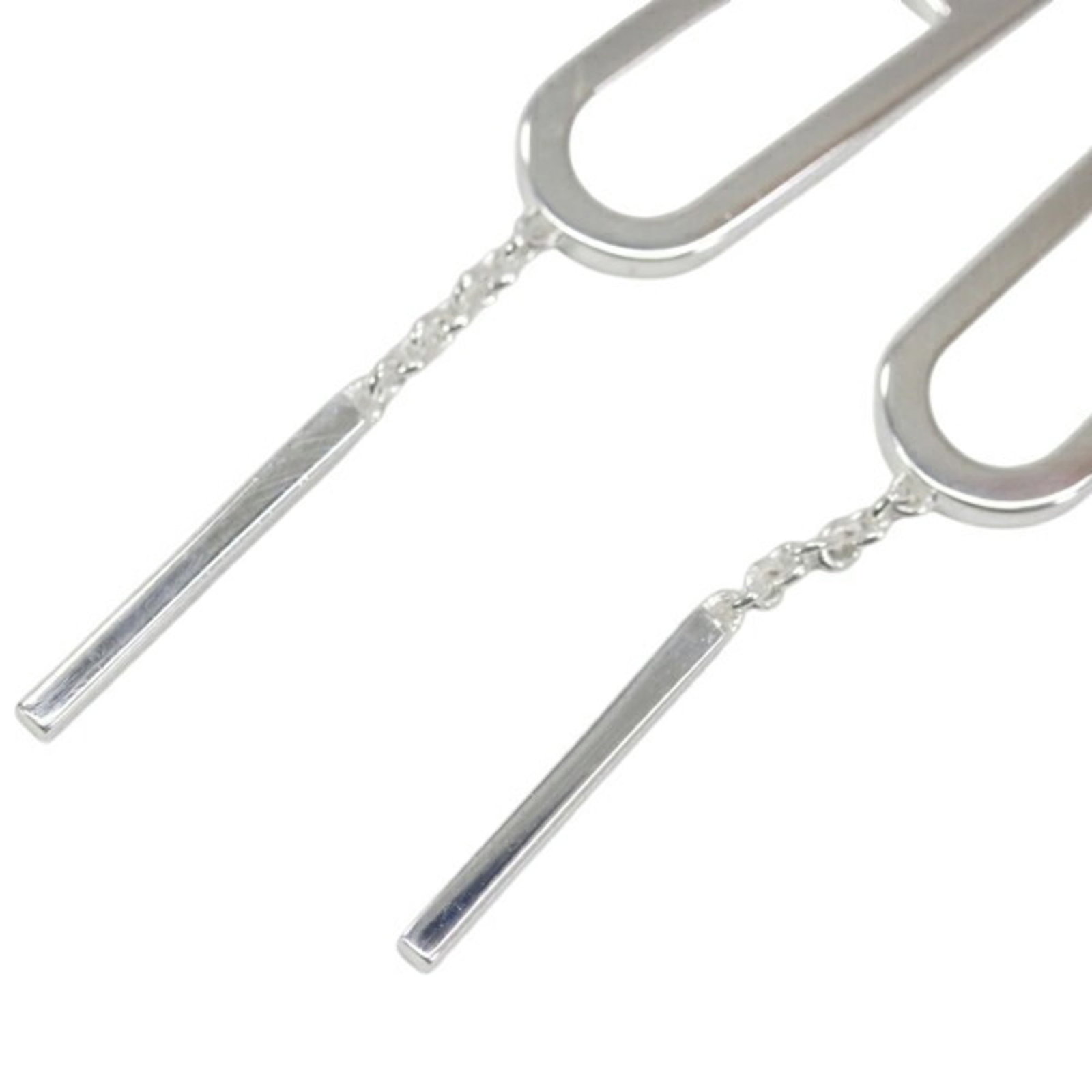 HERMES Stud Earrings Silver 925 - 4