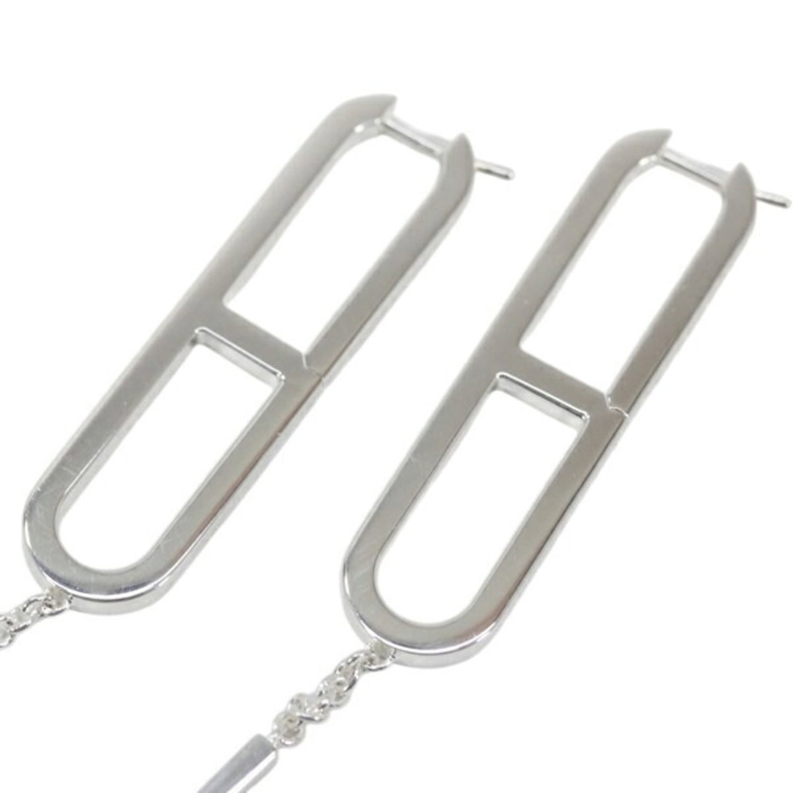 HERMES Stud Earrings Silver 925 - 5