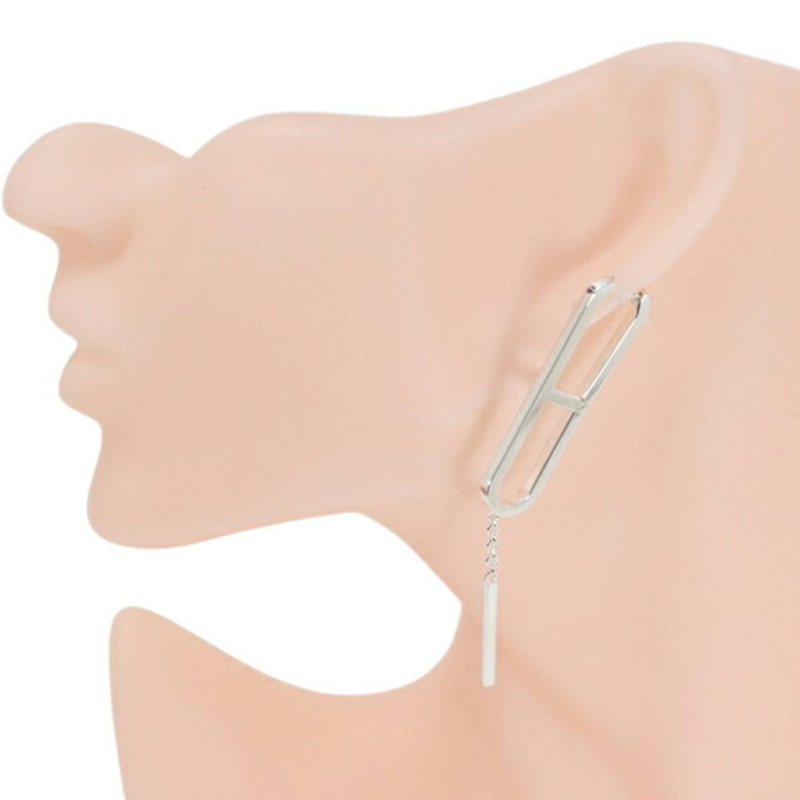 HERMES Stud Earrings Silver 925 - 9