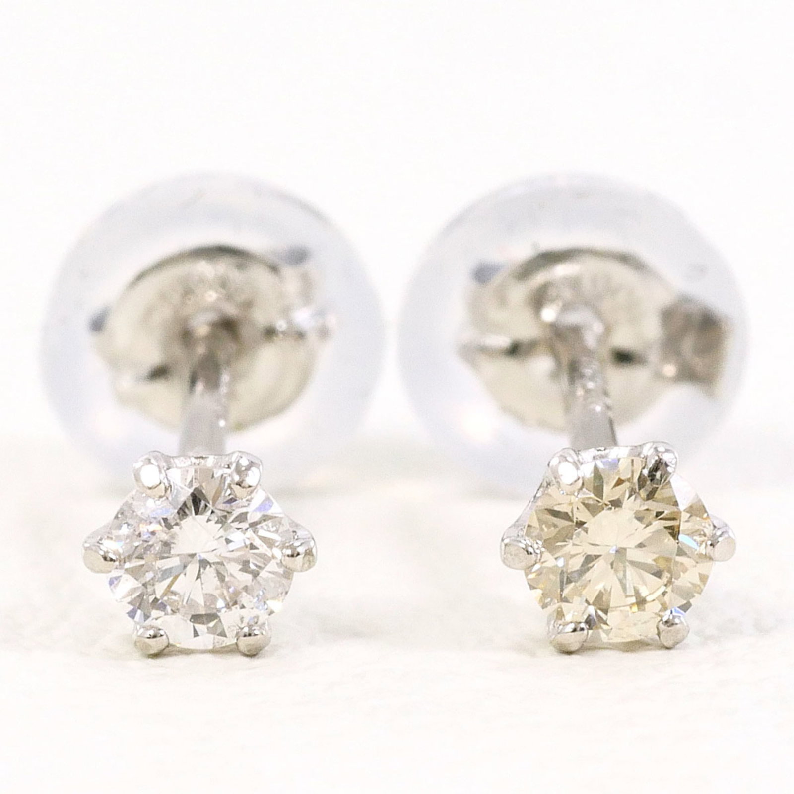 Stud Earrings Platinum 900 - 2