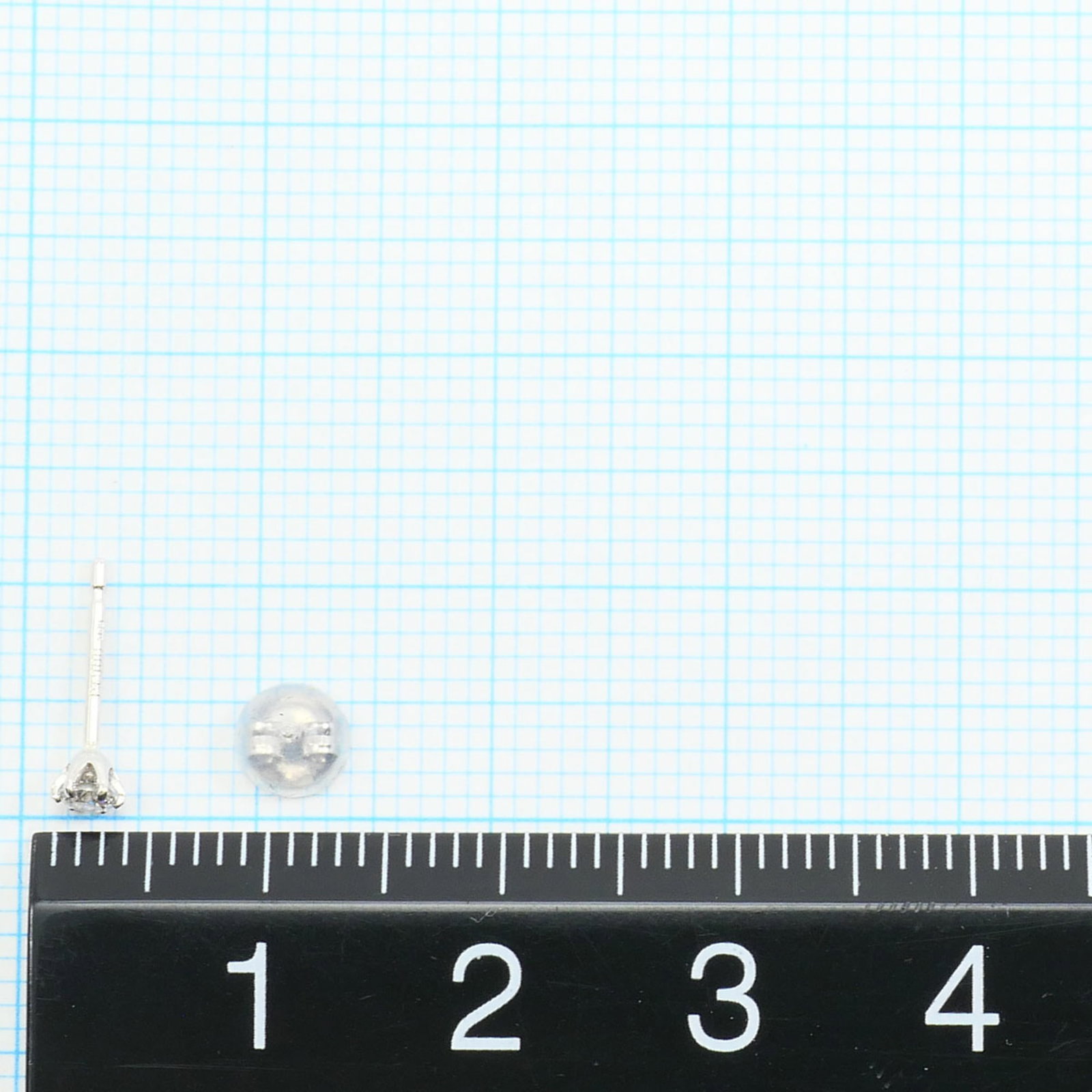Stud Earrings Platinum 900 - 3