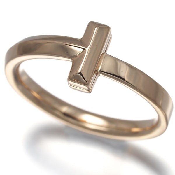 Tiffany&Co. Ring Tiffany T1 Us5.25-5.5 18K 750 Rose Gold: Tiffany&Co. Ring Tiffany T1 Us5.25-5.5 18K 750 Rose Gold Tiffany & Co.'s 18k rose gold Tiffany T1 ring boasts a sleek design with a 7.4mm width, making it a stylish addition to any jewelry collection.
