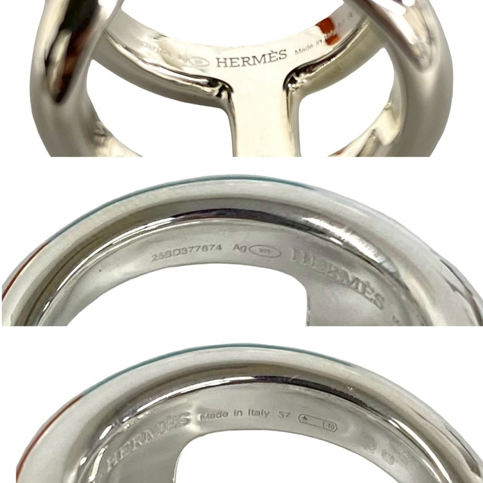 HERMES Band Ring Silver 925 - 3