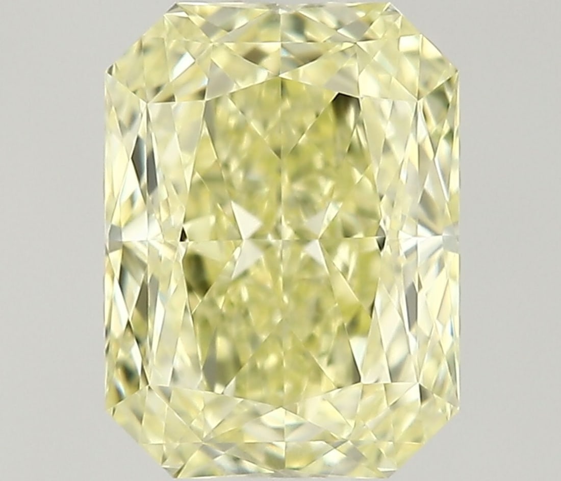 GIA Radiant 0.58ct Fancy Light Yellow VVS2 - Loose Natural Diamond: GIA Radiant 0.58ct Fancy Light Yellow VVS2 - Loose Natural Diamond GIA certification and EX polish make this 0.58ct Fancy Light Yellow VVS2 diamond shine with exceptional brilliance. Its VVS2 clarity