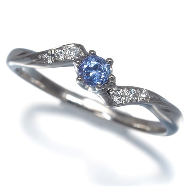 Ring Tanzanite Diamond Us4.5 950 Platinum (1 of 5)