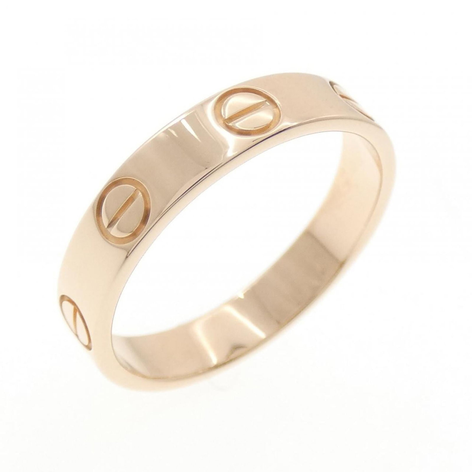 CARTIER Band Ring Pink Gold (18K): CARTIER Band Ring Pink Gold (18K) Pink gold (18K) band ring from Cartier, featuring a classic design with a 50 US size 5.5 band ring. The item is gently used with minor signs of wear, including small