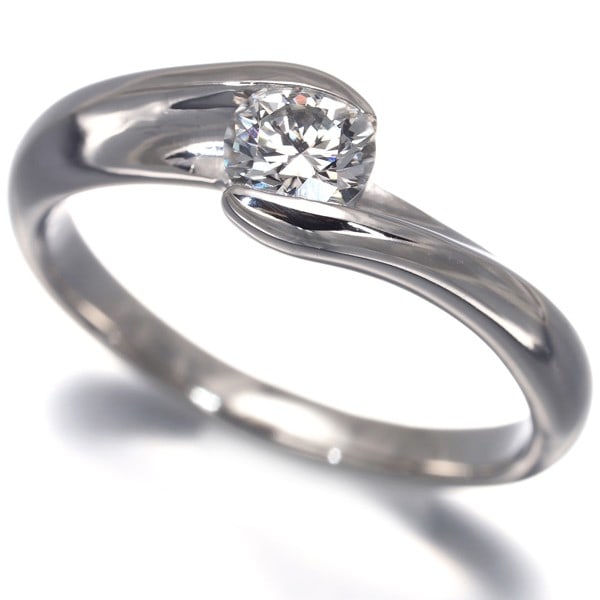 Tasaki Ring Diamond 0.402Ct/0.01Ct Solitaire Us6.75-7 900 Platinum: Tasaki Ring Diamond 0.402Ct/0.01Ct Solitaire Us6.75-7 900 Platinum Tasaki's 0.402ct diamond solitaire ring showcases a stunning natural diamond, set in 900 platinum, with a sleek 6.2mm band and a