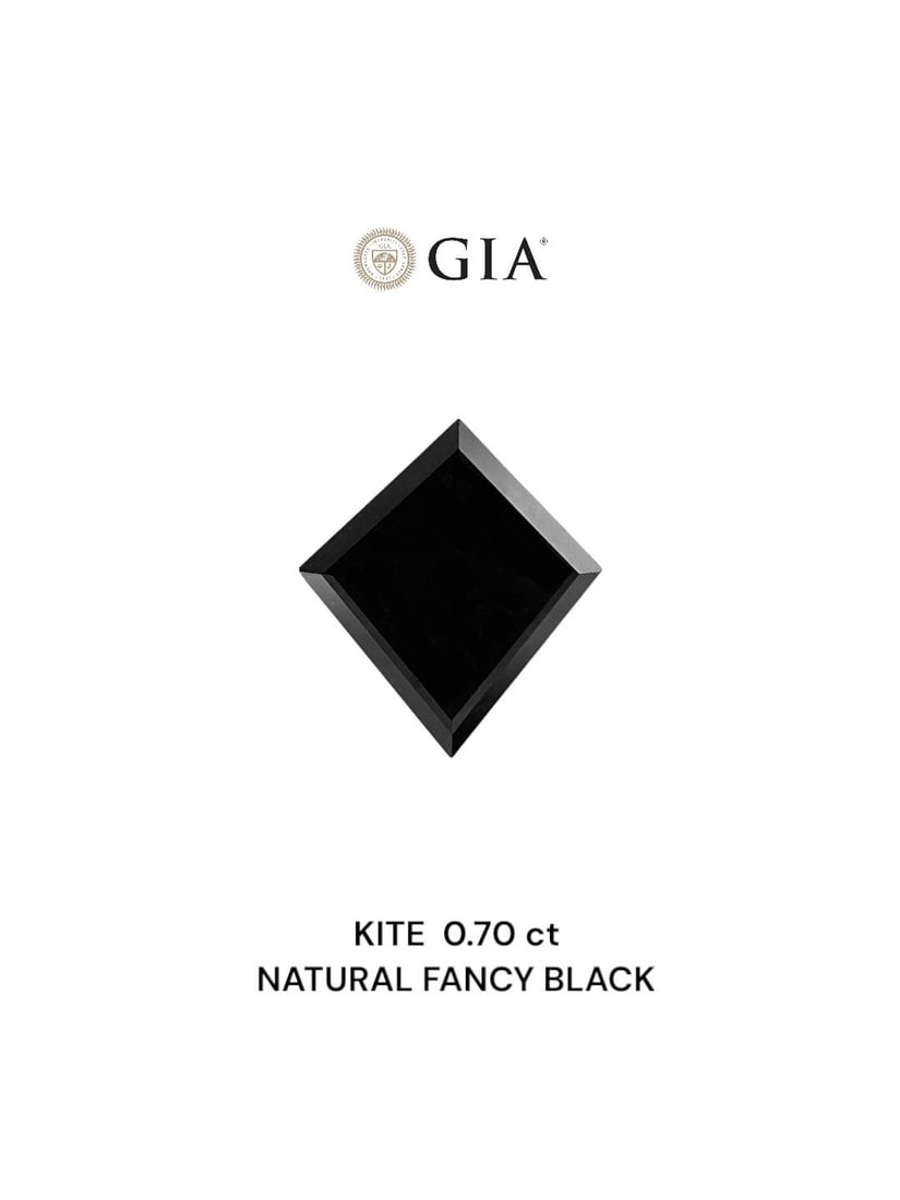 GIA Kite 0.7ct Fancy Black VVS2 - Loose Natural Diamond: GIA Kite 0.7ct Fancy Black VVS2 - Loose Natural Diamond GIA certified 0.7ct Fancy Black VVS2 diamond, boasting EX polish and symmetry, and set in a loose natural state. This rare gemstone shines with
