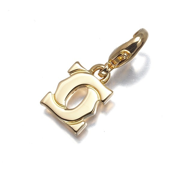 Cartier Pendant Entrelaces 2C Double C C2 Baby Charm 18K 750 Yellow Gold: Cartier Pendant Entrelaces 2C Double C C2 Baby Charm 18K 750 Yellow Gold 18k yellow gold Cartier Entrelaces charm pendant, featuring the iconic double C motif, is a beautiful and elegant addition to a