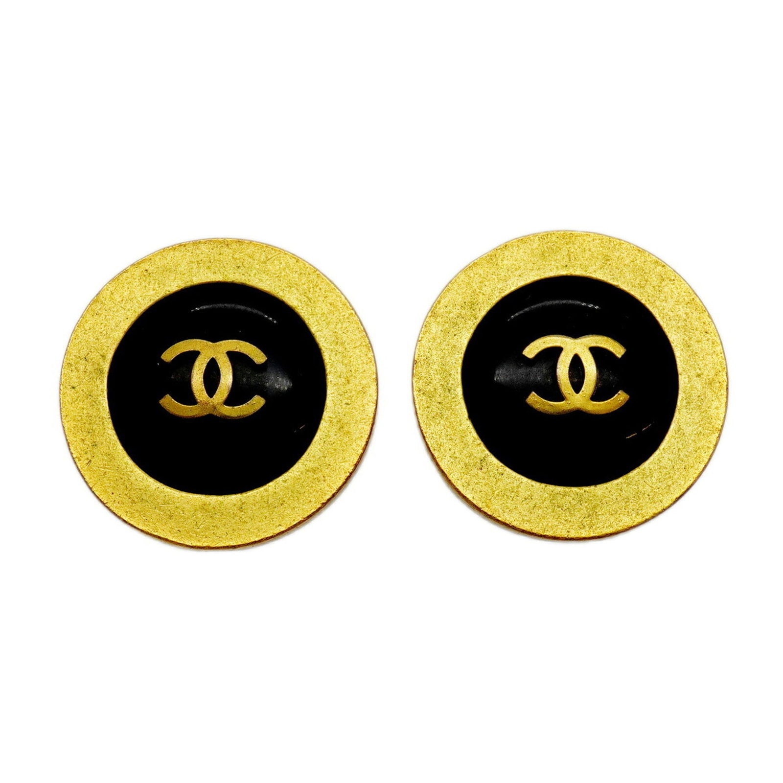 CHANEL Clip Earrings Gold Plating: CHANEL Clip Earrings Gold Plating Gold plated clip earrings from CHANEL, featuring a sleek black finish and subtle gold accents. The earrings have a classic design and are made from durable gold plati