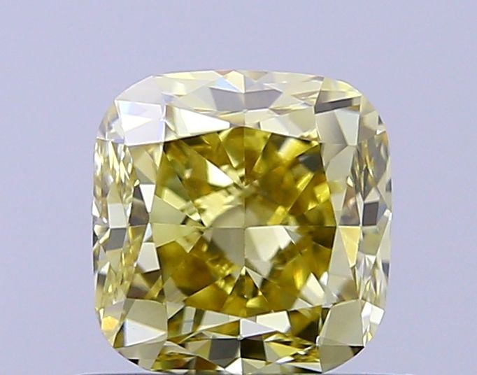 Cushion Brilliant 0.92ct Fancy Yellow VVS2 - Loose Natural Diamond: Cushion Brilliant 0.92ct Fancy Yellow VVS2 - Loose Natural Diamond 0.92ct Fancy Yellow VVS2 - Loose Natural Diamond. This cushion-cut diamond boasts a vibrant Fancy Yellow color and exceptional