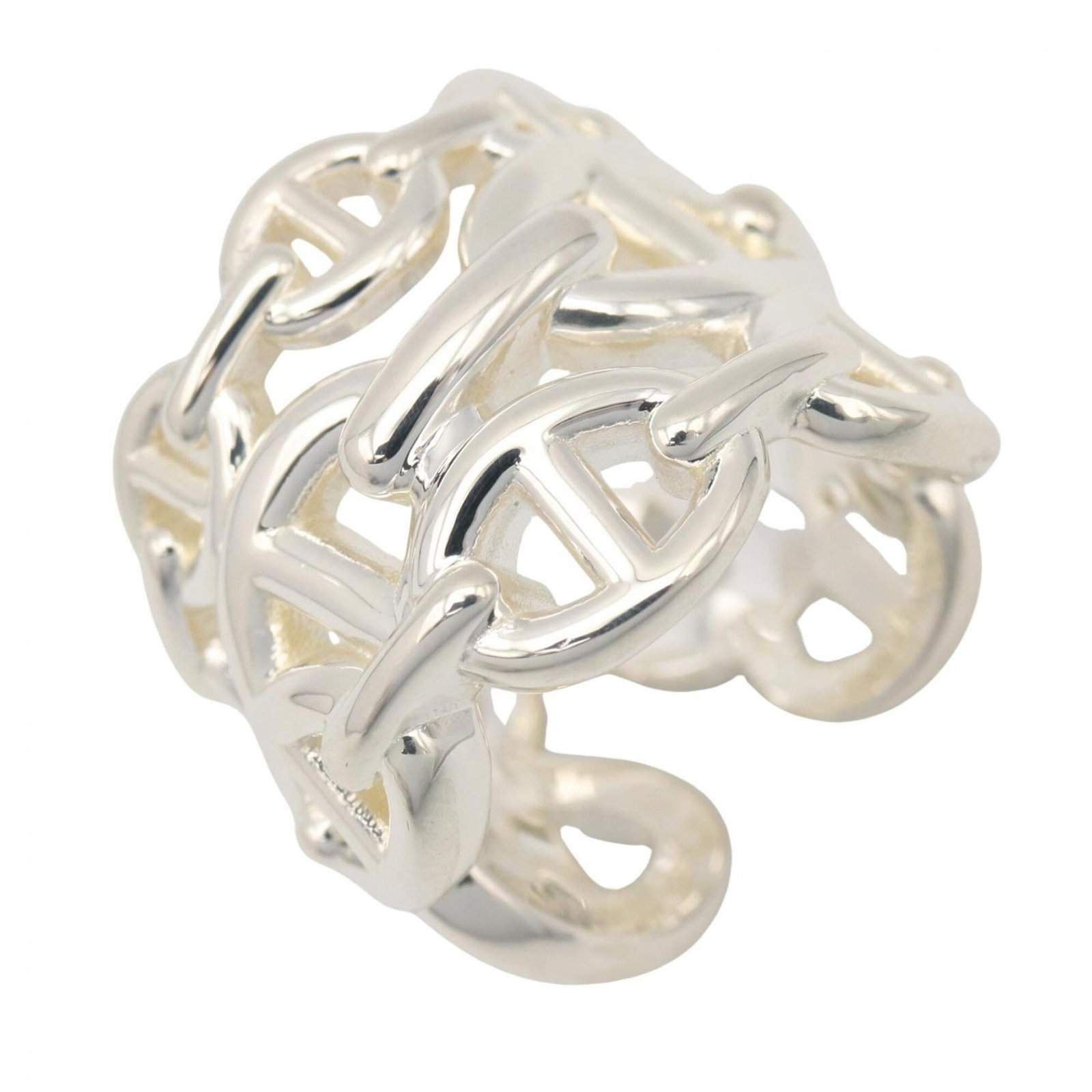 HERMES Band Ring Silver 925: HERMES Band Ring Silver 925 Silver 925 band ring from Hermes, a high-quality material used in its construction. This ring is in like new condition, with only the faintest traces of wear, and may be