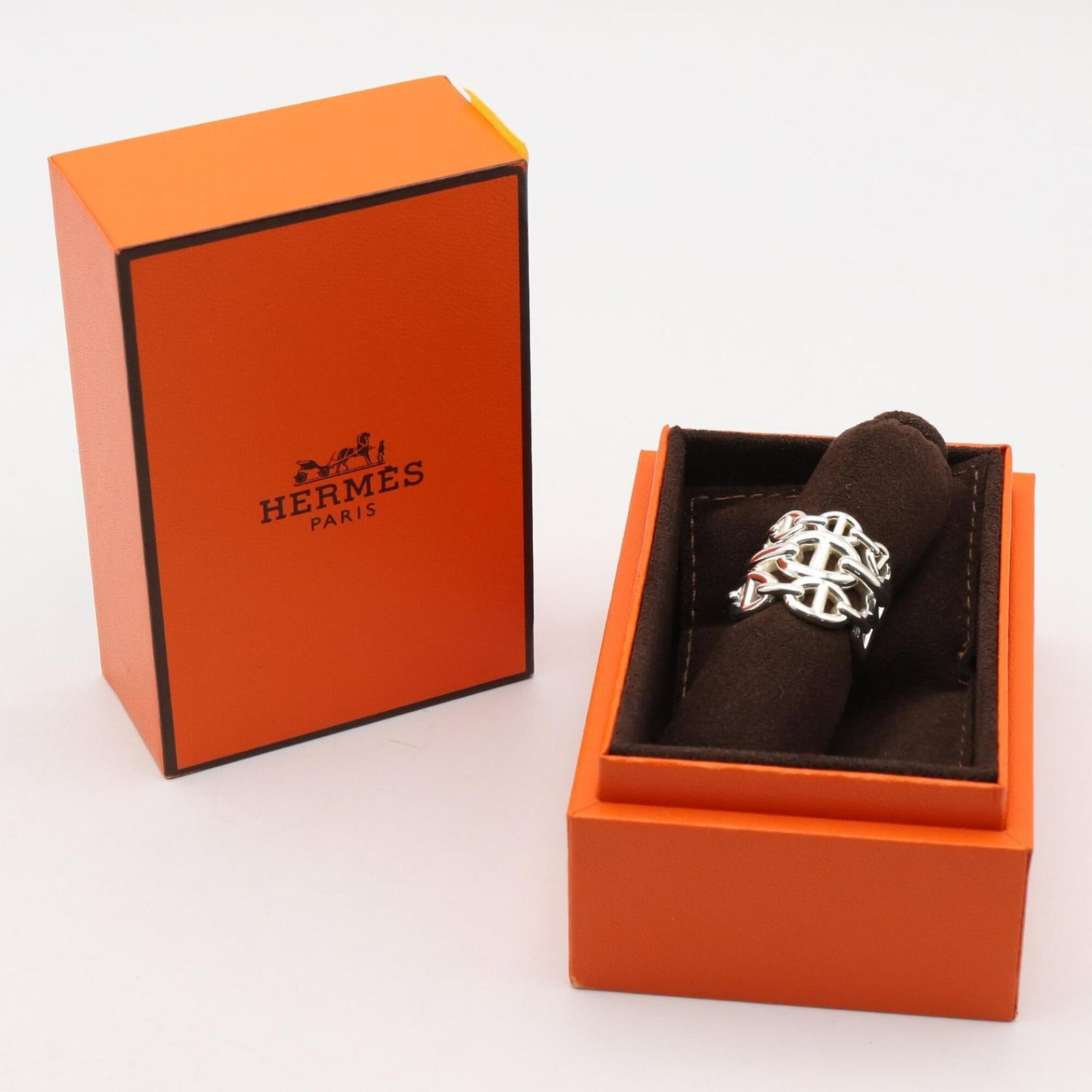 HERMES Band Ring Silver 925 - 8