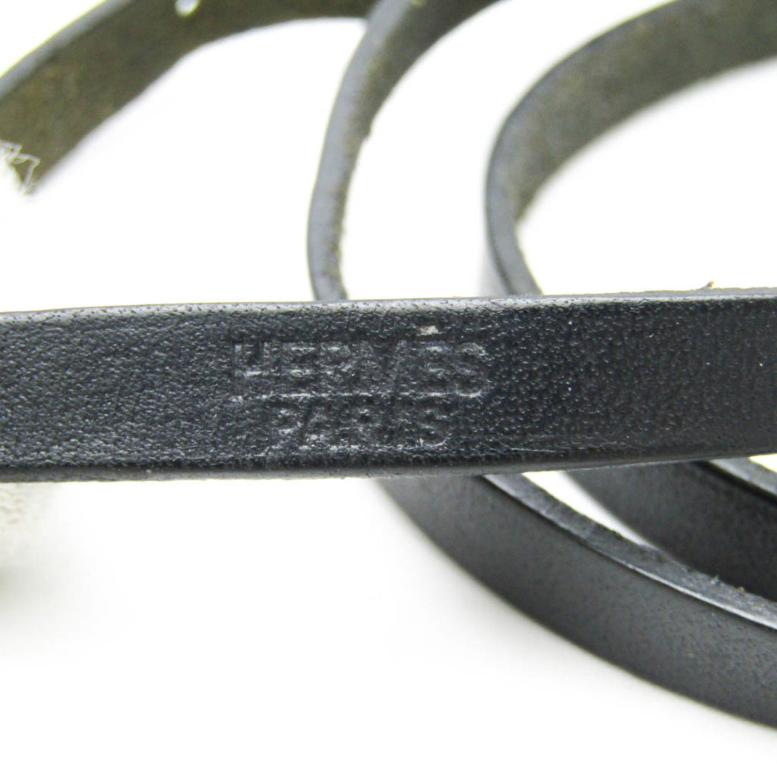 HERMES Bangle Leather Metal - 10