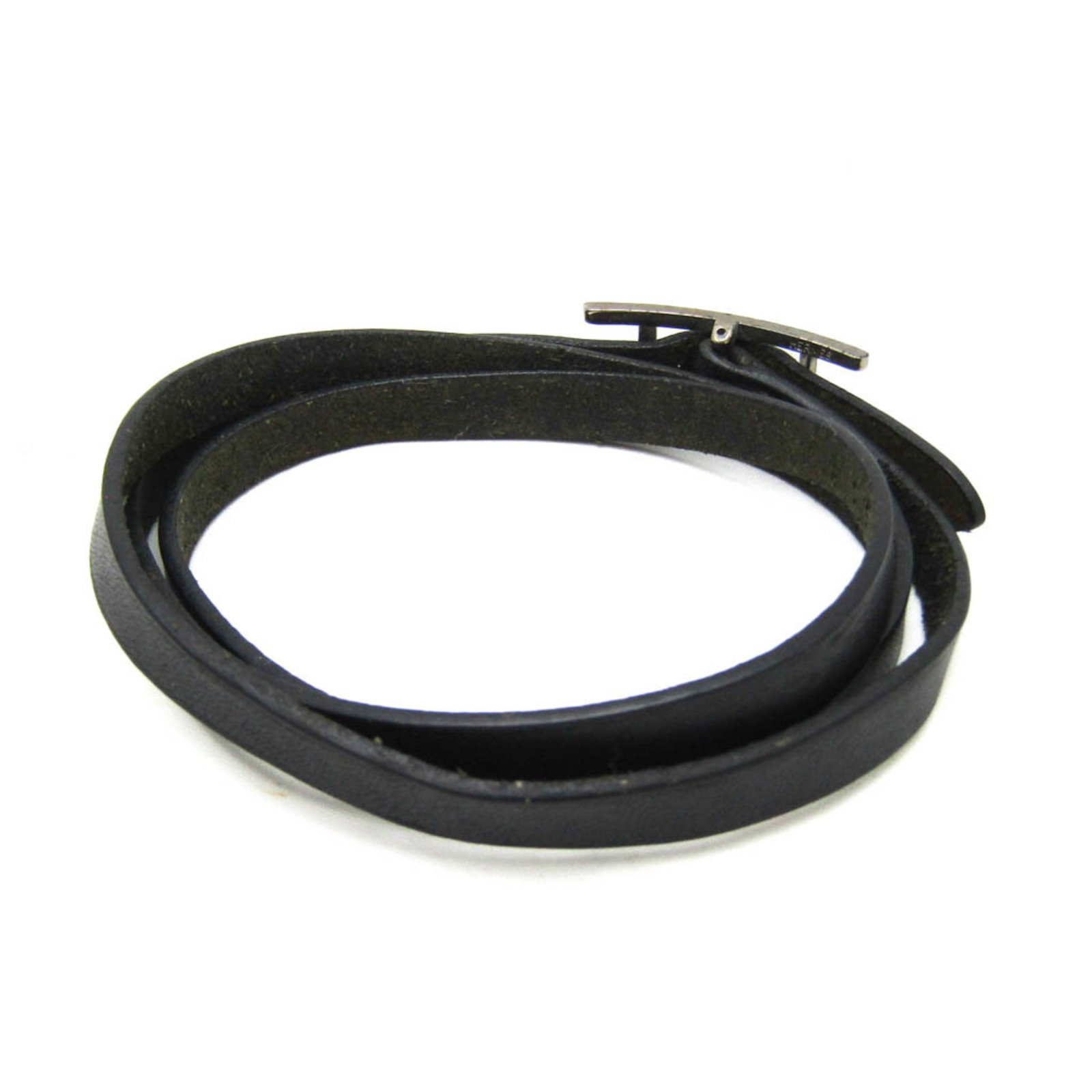 HERMES Bangle Leather Metal - 2