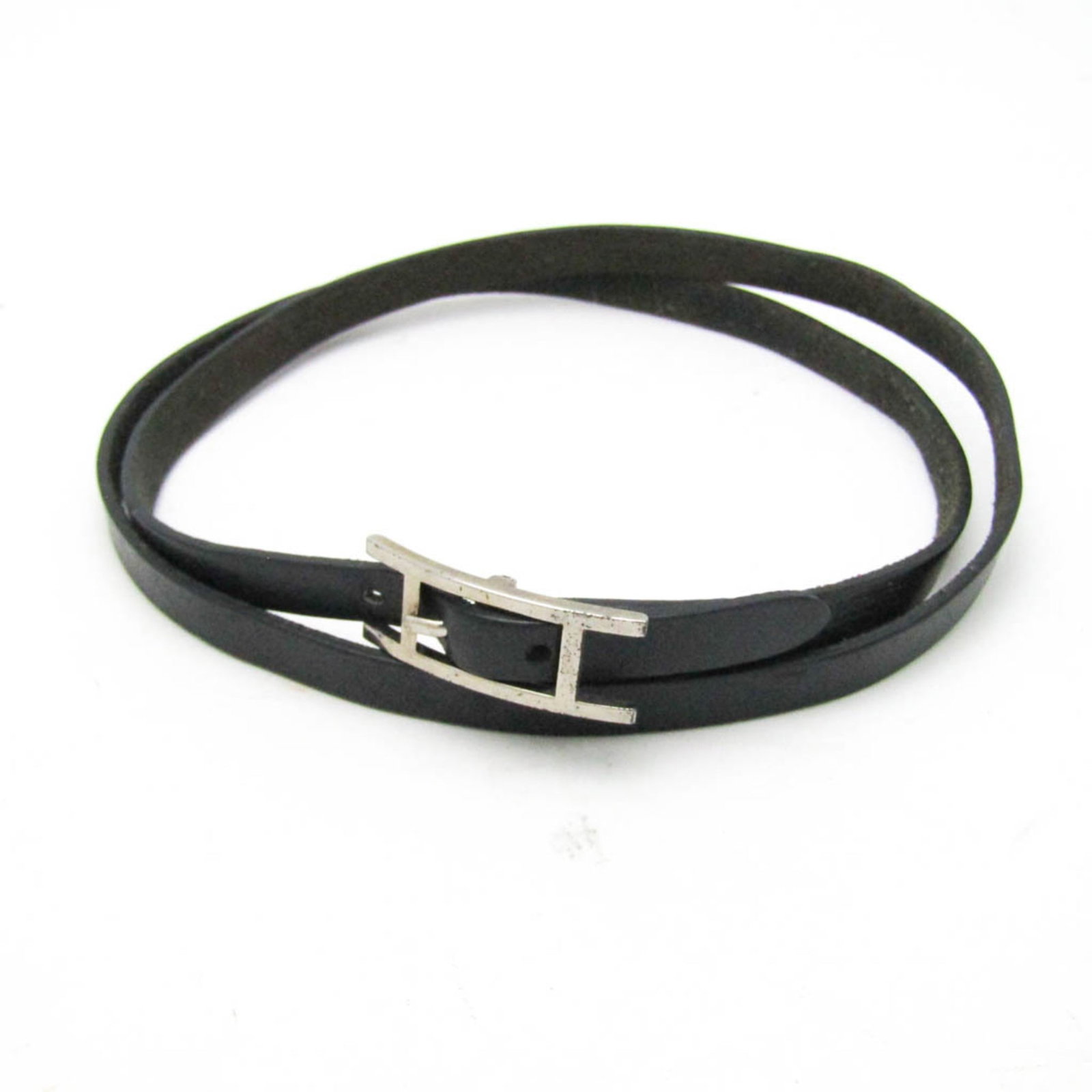 HERMES Bangle Leather Metal - 3