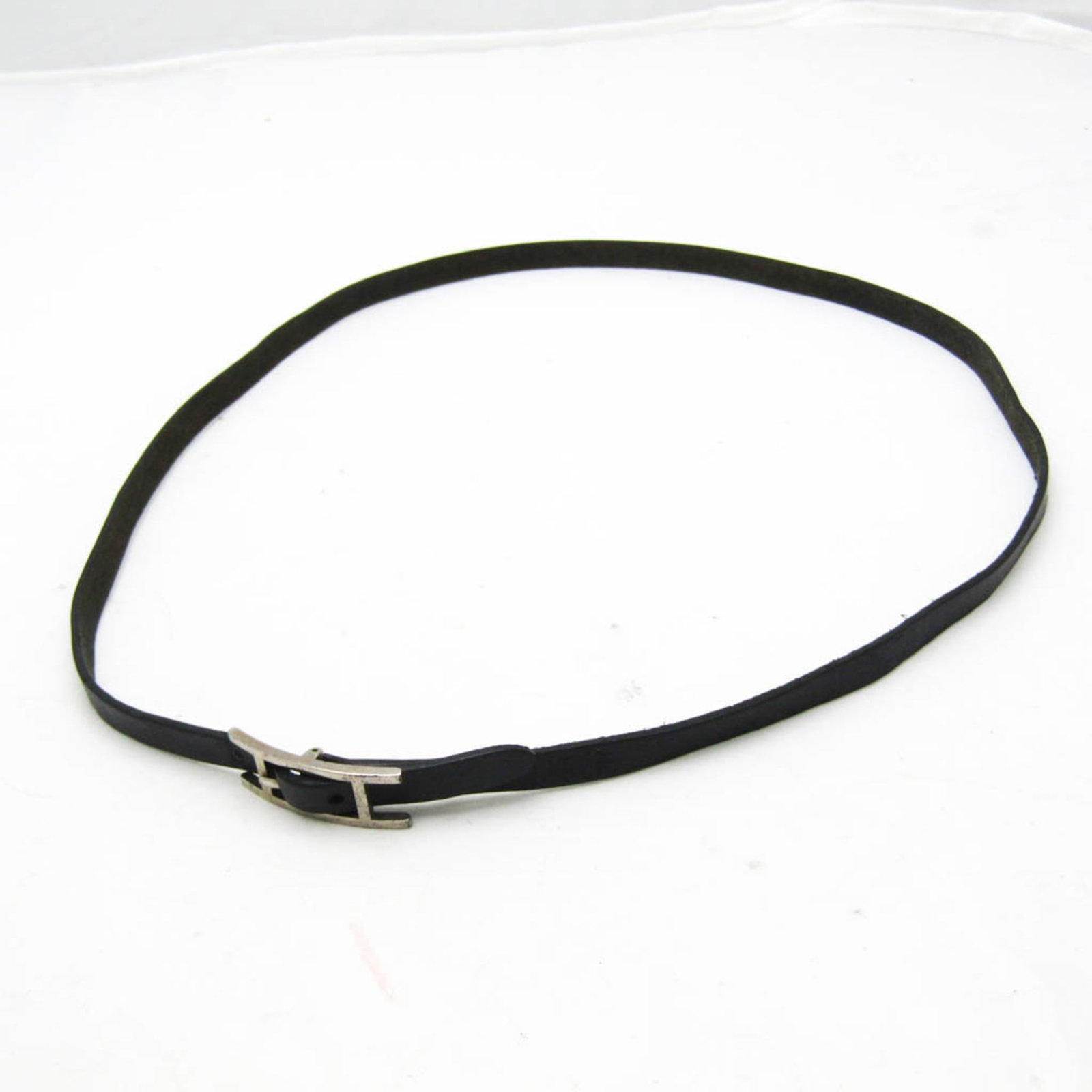 HERMES Bangle Leather Metal - 4