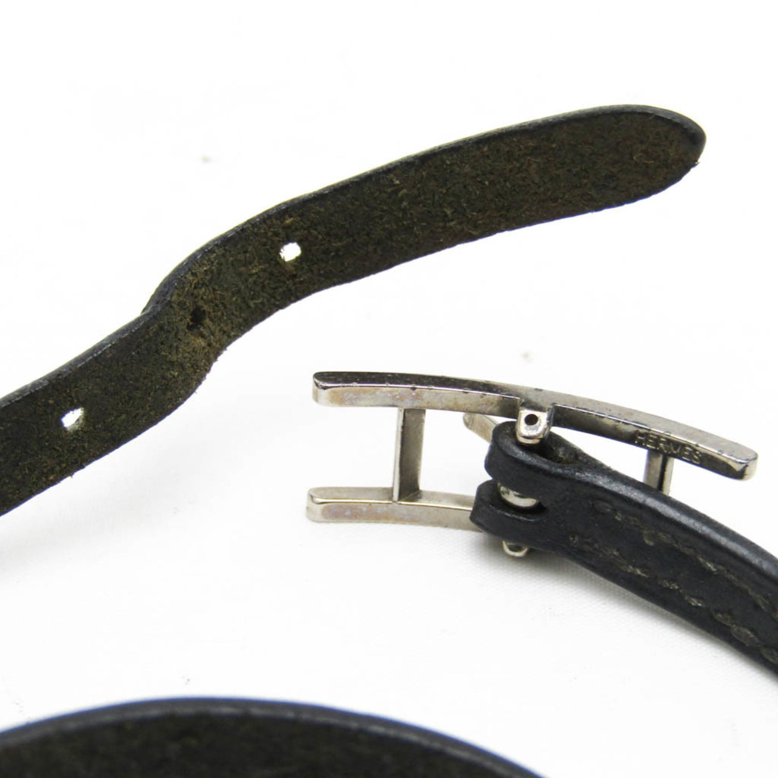 HERMES Bangle Leather Metal - 5