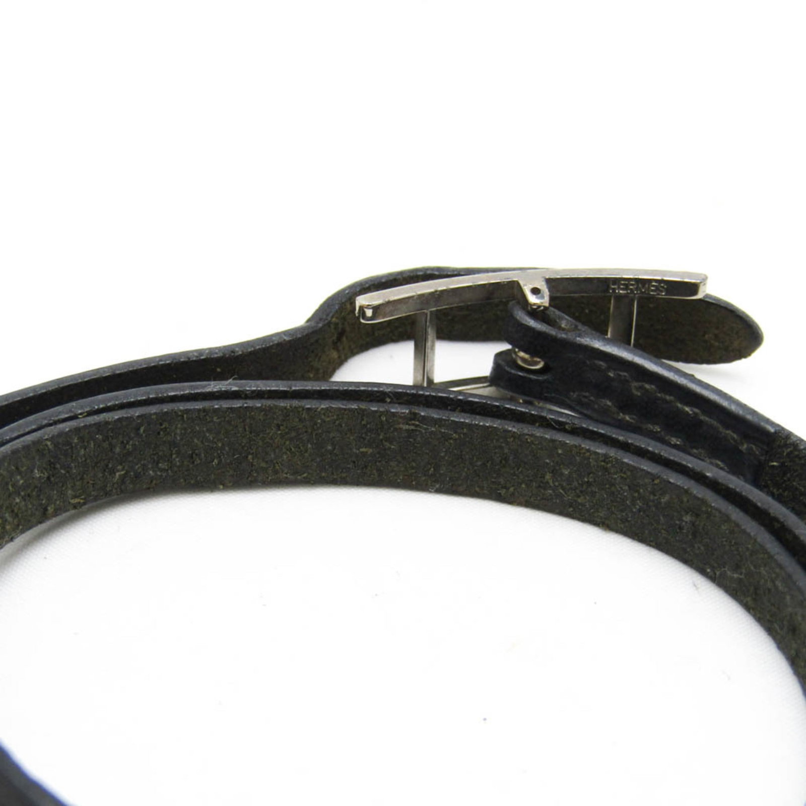 HERMES Bangle Leather Metal - 7
