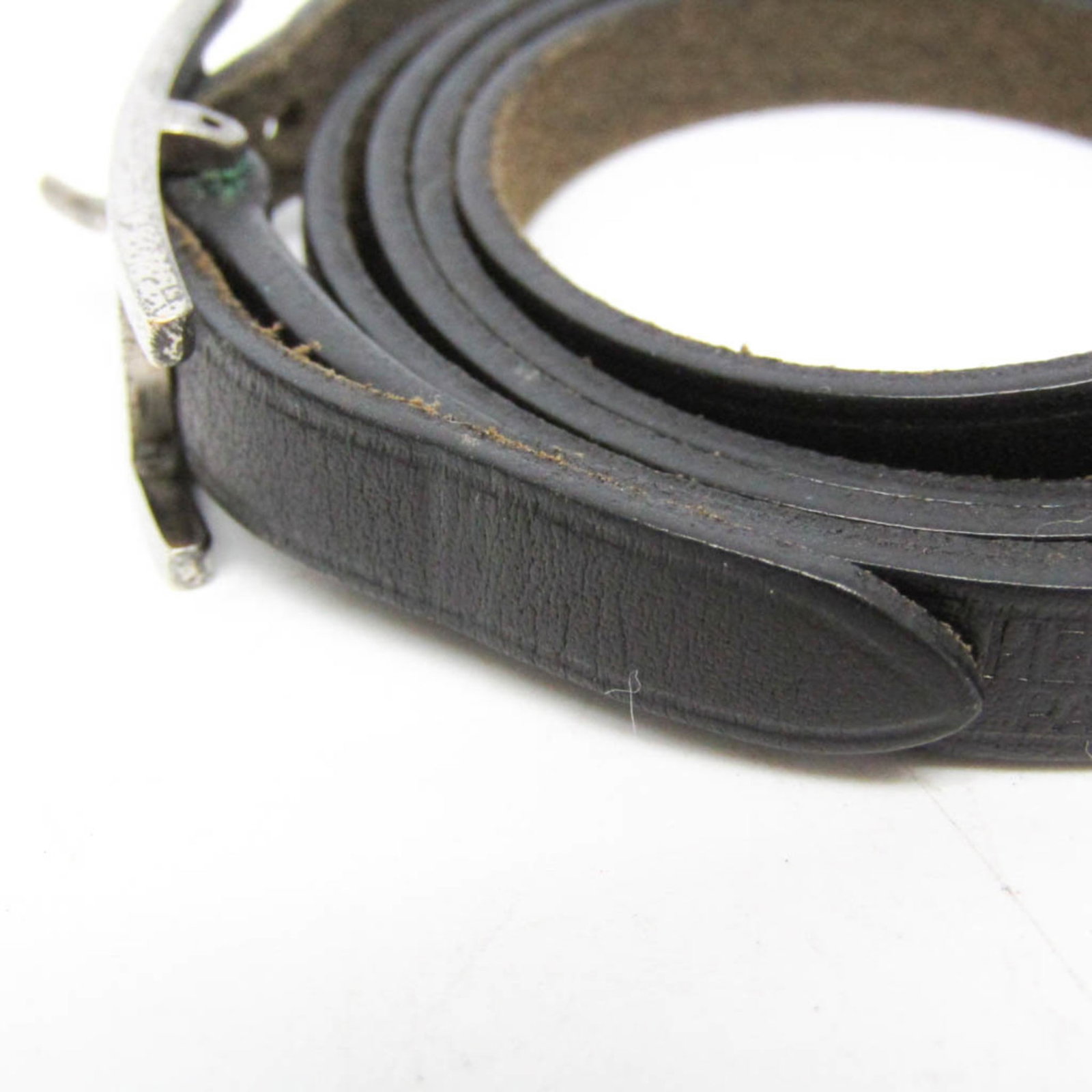 HERMES Bangle Leather Metal - 4
