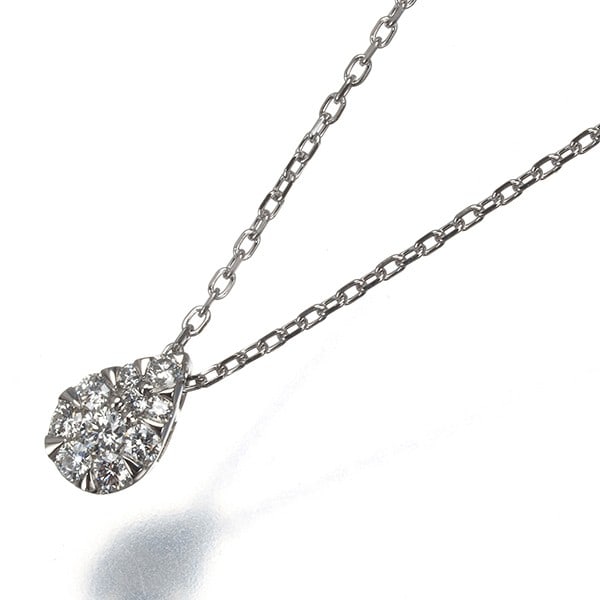 Vendome Necklace Diamond 0.10Ct Drop Of Garland Paved 950 850 Platinum: Vendome Necklace Diamond 0.10Ct Drop Of Garland Paved 950 850 Platinum Vendome's 0.10ct diamond pendant is a delicate drop of garland design, set in a 950/850 platinum pendant. The natural diamond is
