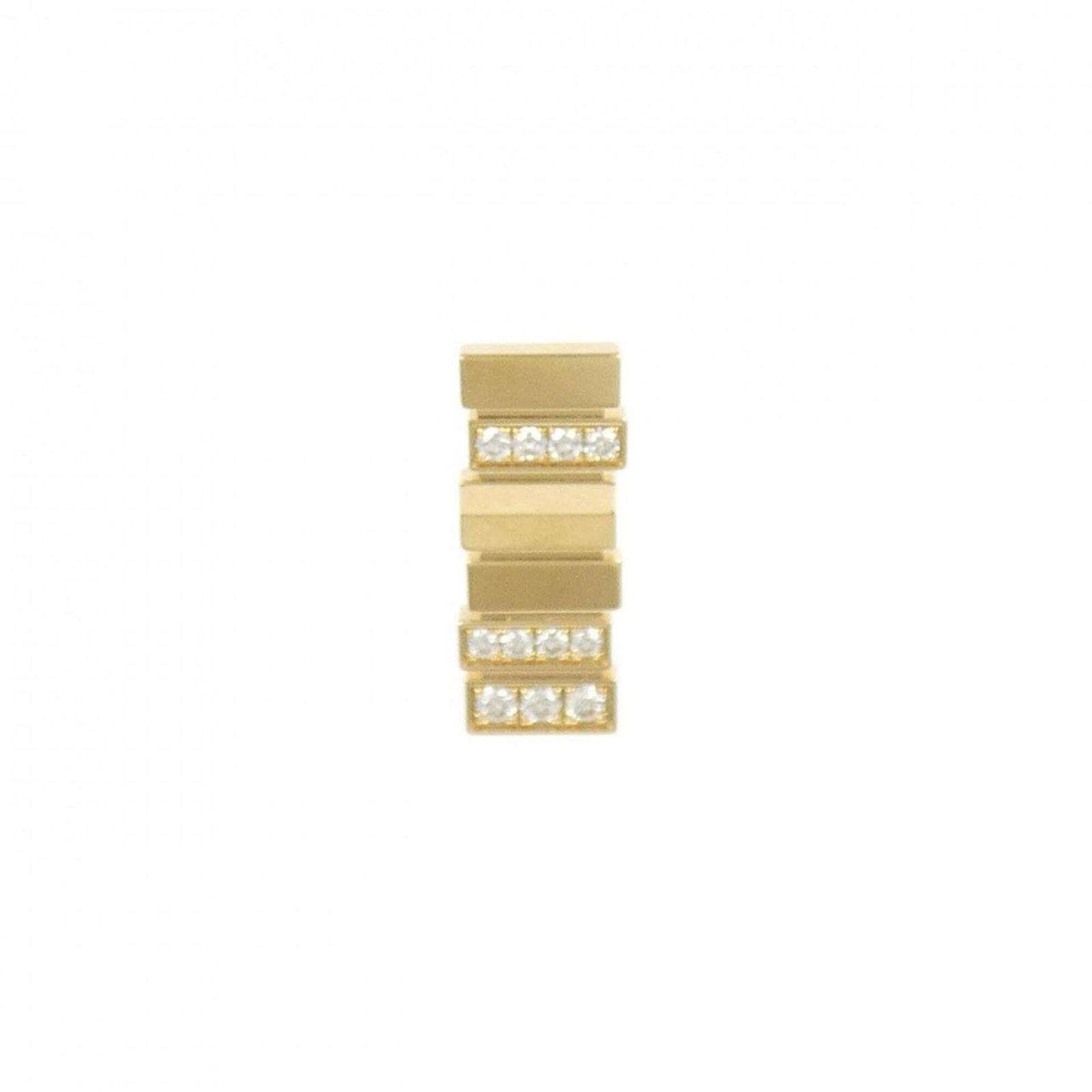 CHRISTIAN DIOR Stud Earrings Yellow Gold (18K): CHRISTIAN DIOR Stud Earrings Yellow Gold (18K) Stud earrings in 18K yellow gold, adorned with a diamond, measuring 14.40mm x 5.80mm. Gently used, with minor signs of wear, these earrings showcase a su