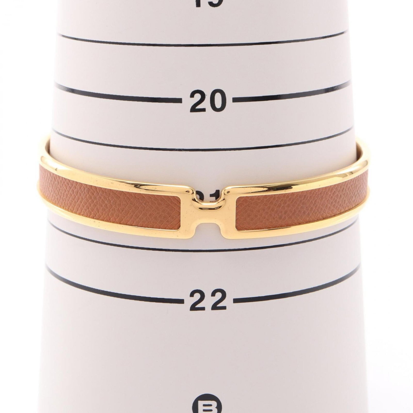 HERMES Bangle Gold Plating Leather - 4
