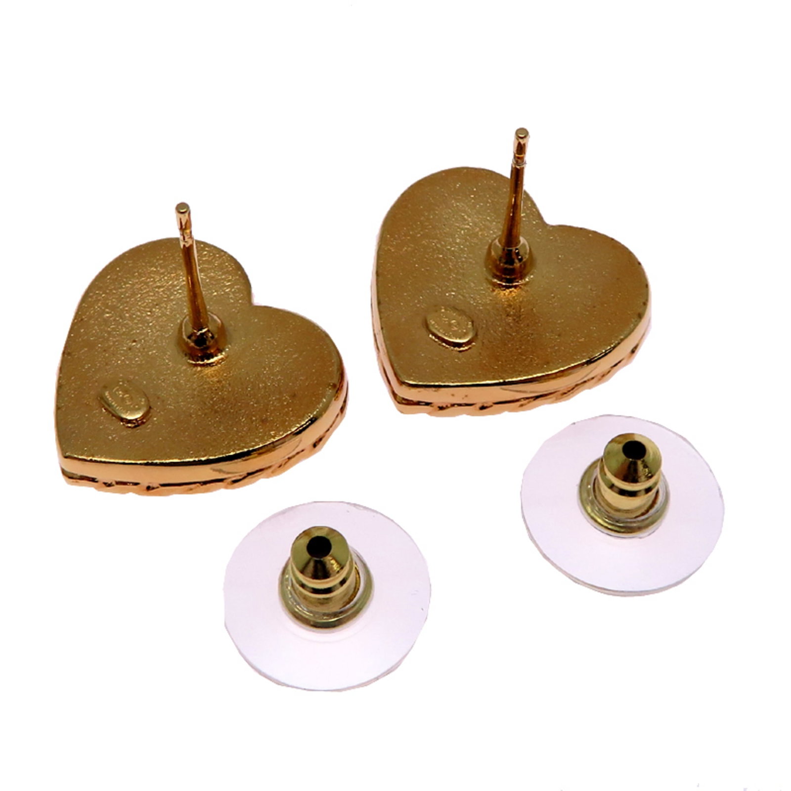 CHANEL Stud Earrings Gold Plating - 4