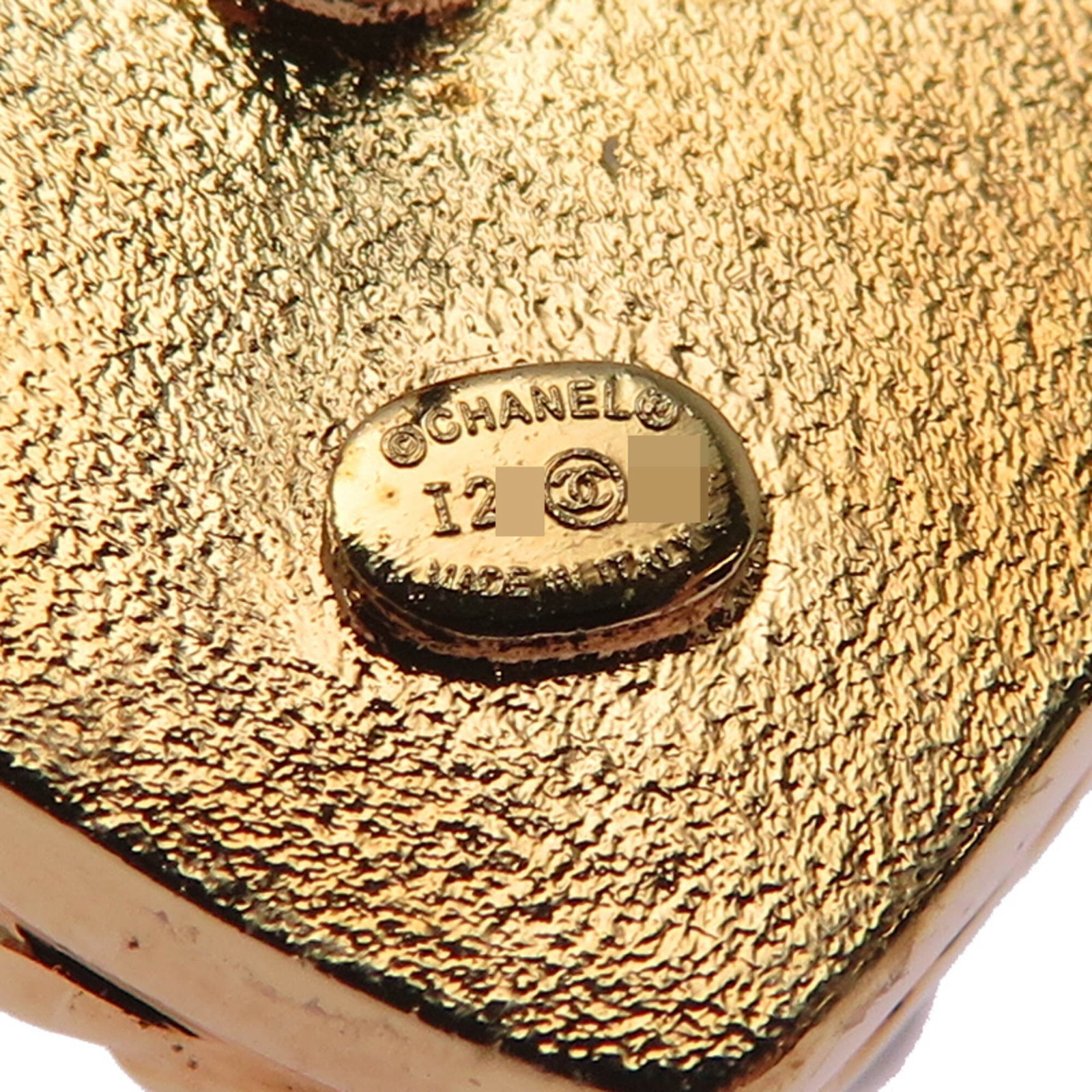 CHANEL Stud Earrings Gold Plating - 6
