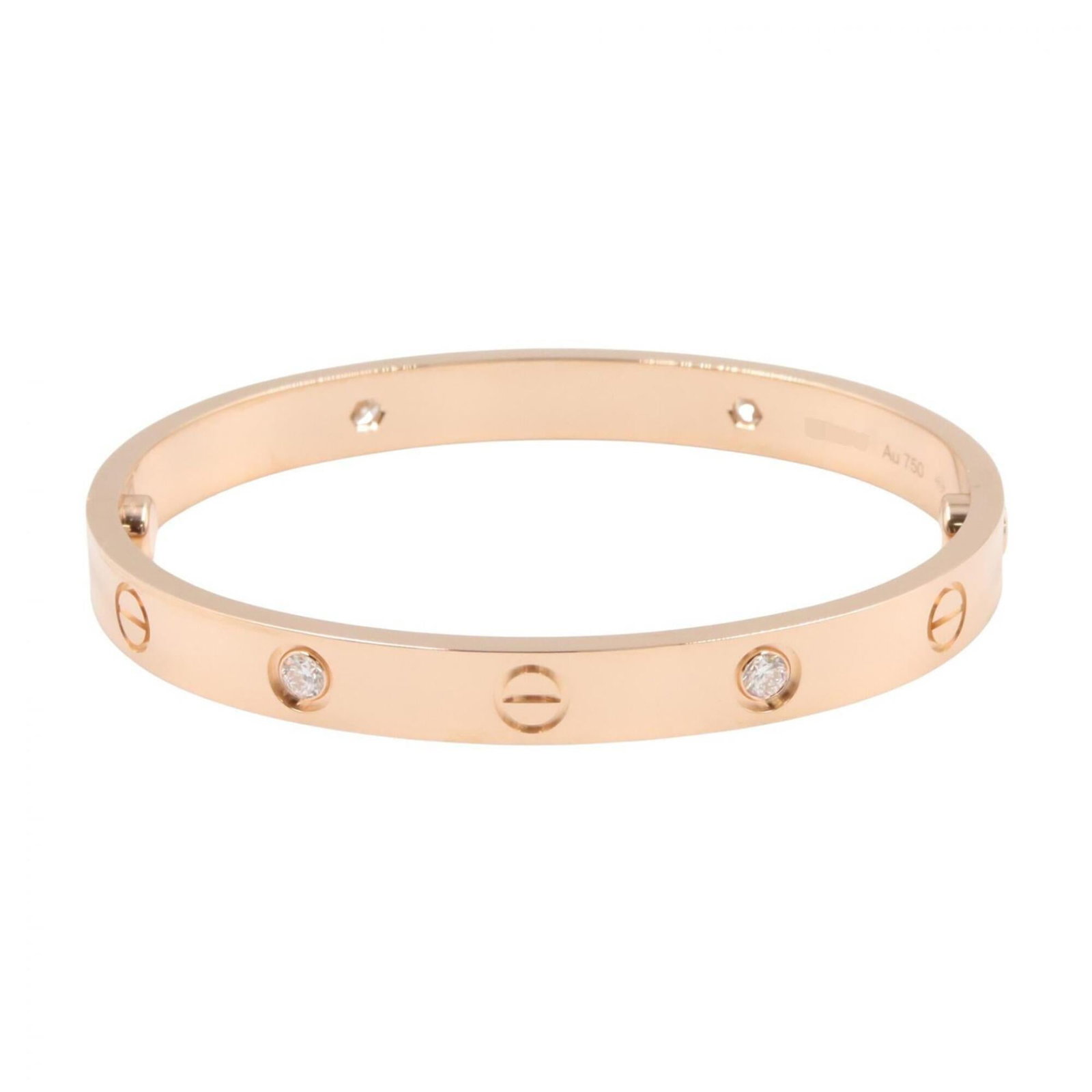 CARTIER Charm Bracelet Pink Gold (18K): CARTIER Charm Bracelet Pink Gold (18K) Pink gold (18K) charm bracelet from Cartier, featuring a clear diamond stone. This gently used piece boasts a classic design with minor signs of wear, including