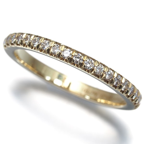 Tiffany&Co. Ring Diamond Soleste Half Eternity Us5 18K 750 Yellow Gold: Tiffany&Co. Ring Diamond Soleste Half Eternity Us5 18K 750 Yellow Gold Tiffany & Co. is renowned for its exquisite craftsmanship, and this 18k yellow gold ring is a testament to that legacy. Featuring