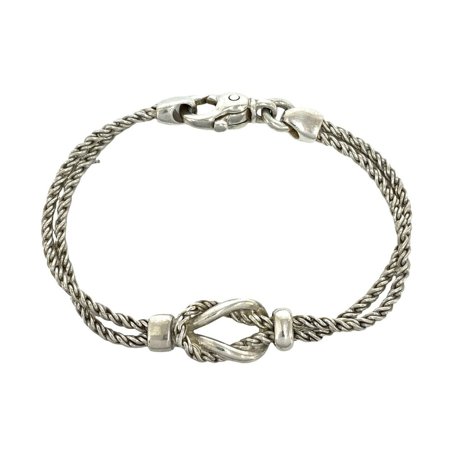 TIFFANY Charm Bracelet Silver 925: TIFFANY Charm Bracelet Silver 925 Silver 925 Charm Bracelet from Tiffany, featuring a classic design with visible wear and scratches. This 18cm long charm bracelet is made from high-quality silver