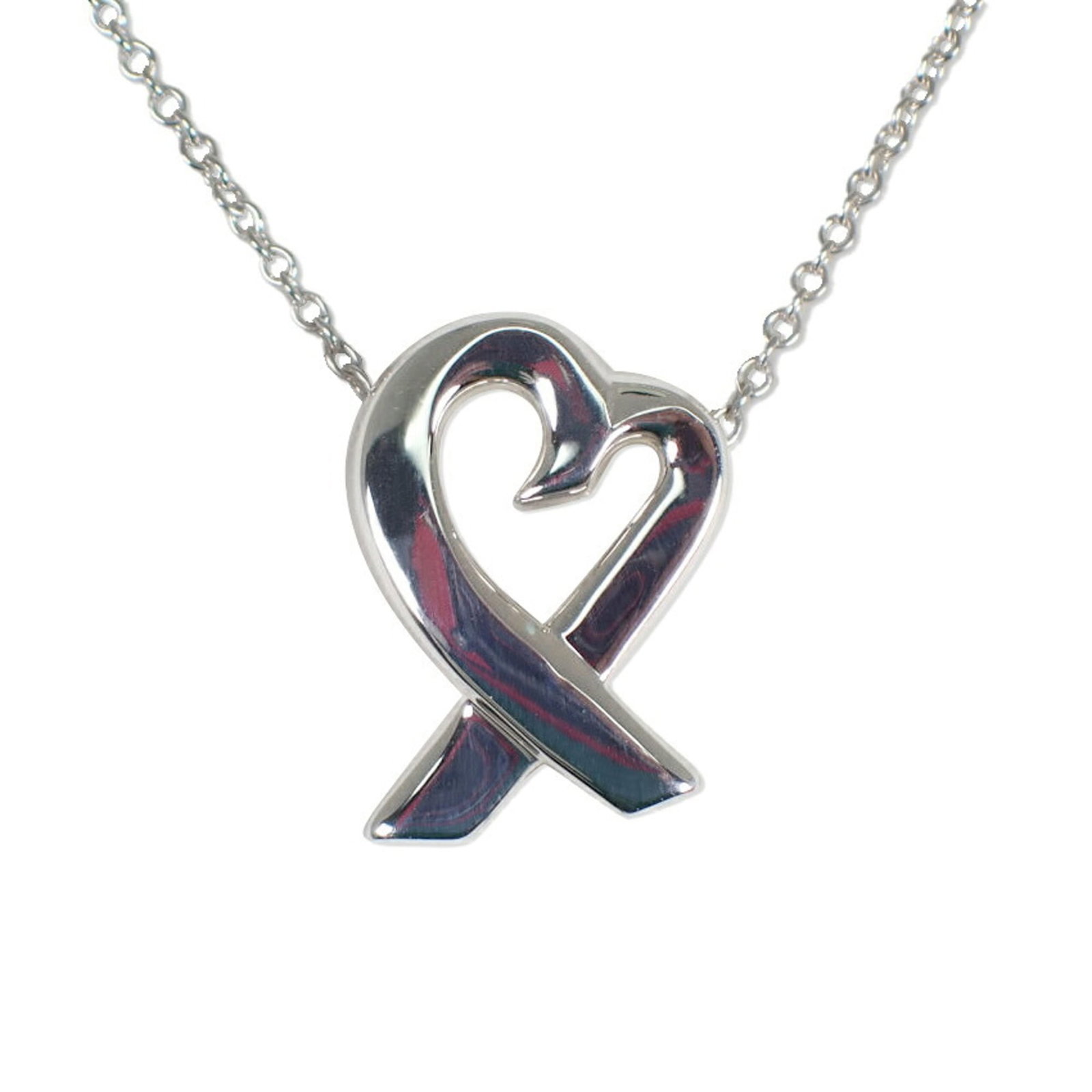 TIFFANY Sterling Silver 925: TIFFANY Sterling Silver 925 Sterling silver 925 necklace from Tiffany, featuring a 14.9mm x 11mm pendant, measures 42.5 cm in circumference, and is made from high-quality sterling silver. The