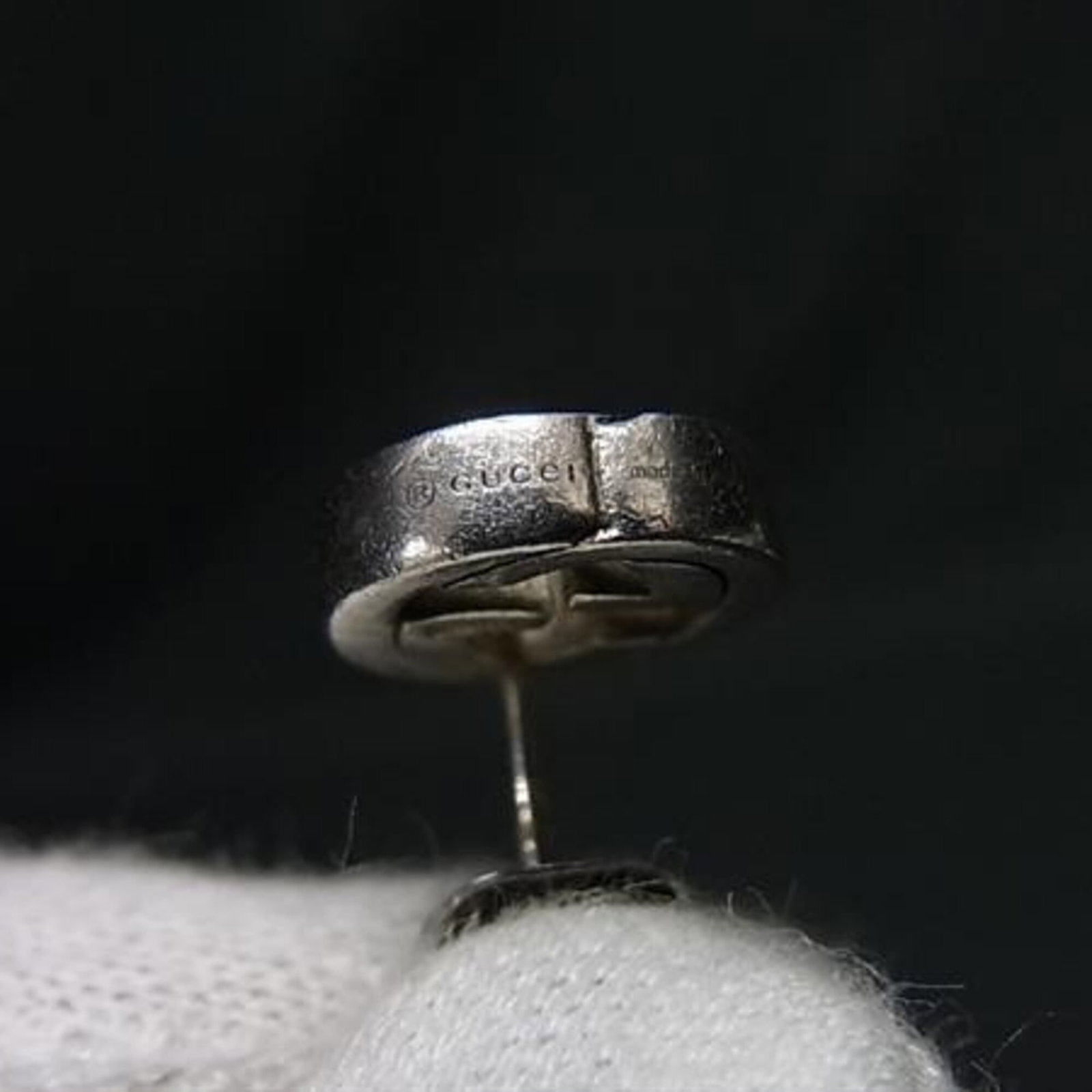 GUCCI Stud Earrings Silver 925 - 4