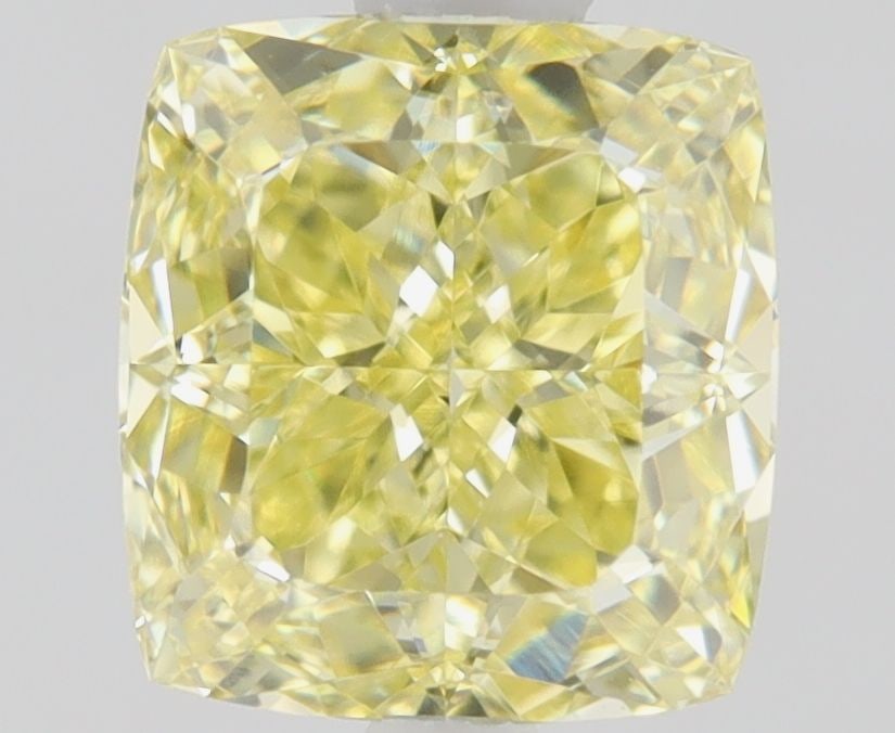 GIA Cushion Brilliant 1.01ct Fancy Yellow VVS1 - Loose Natural Diamond: GIA Cushion Brilliant 1.01ct Fancy Yellow VVS1 - Loose Natural Diamond GIA-certified and bearing the mark of excellence, this 1.01ct Fancy Yellow VVS1 diamond boasts exceptional clarity and a