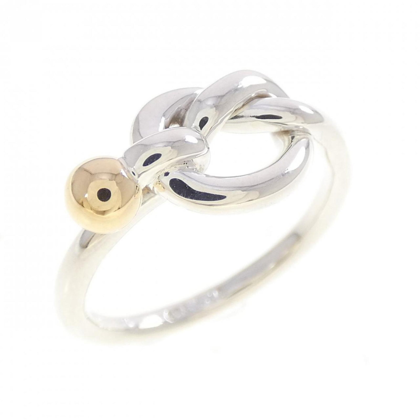 TIFFANY Band Ring Silver 925 Yellow Gold (18K): TIFFANY Band Ring Silver 925 Yellow Gold (18K) Silver 925 and 18K yellow gold band ring from Tiffany, a timeless piece in excellent condition, with only the faintest traces of wear. This like new used