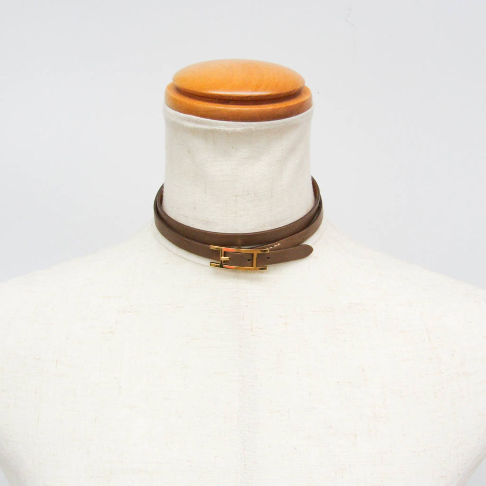 HERMES Bangle Leather Metal - 17