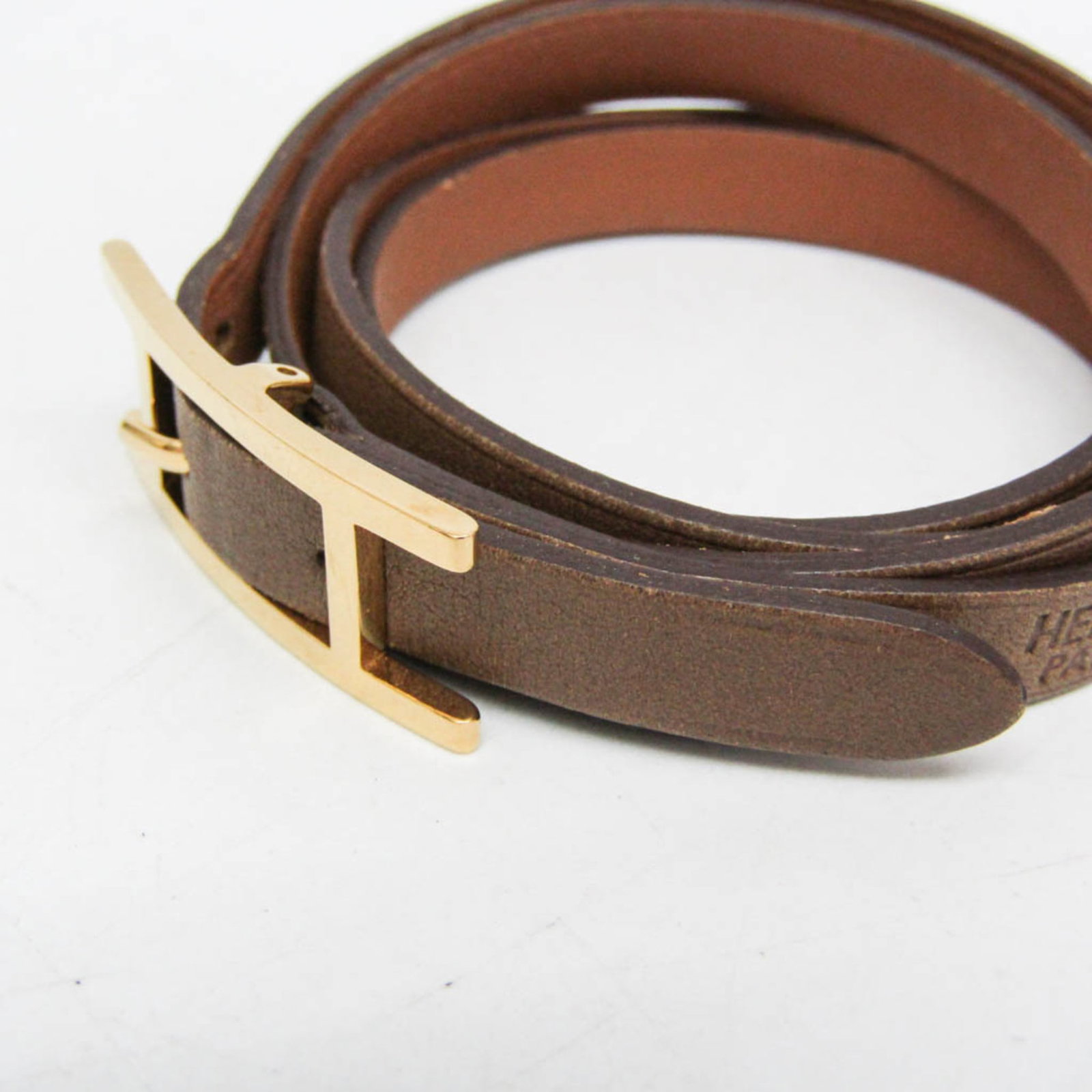 HERMES Bangle Leather Metal - 6