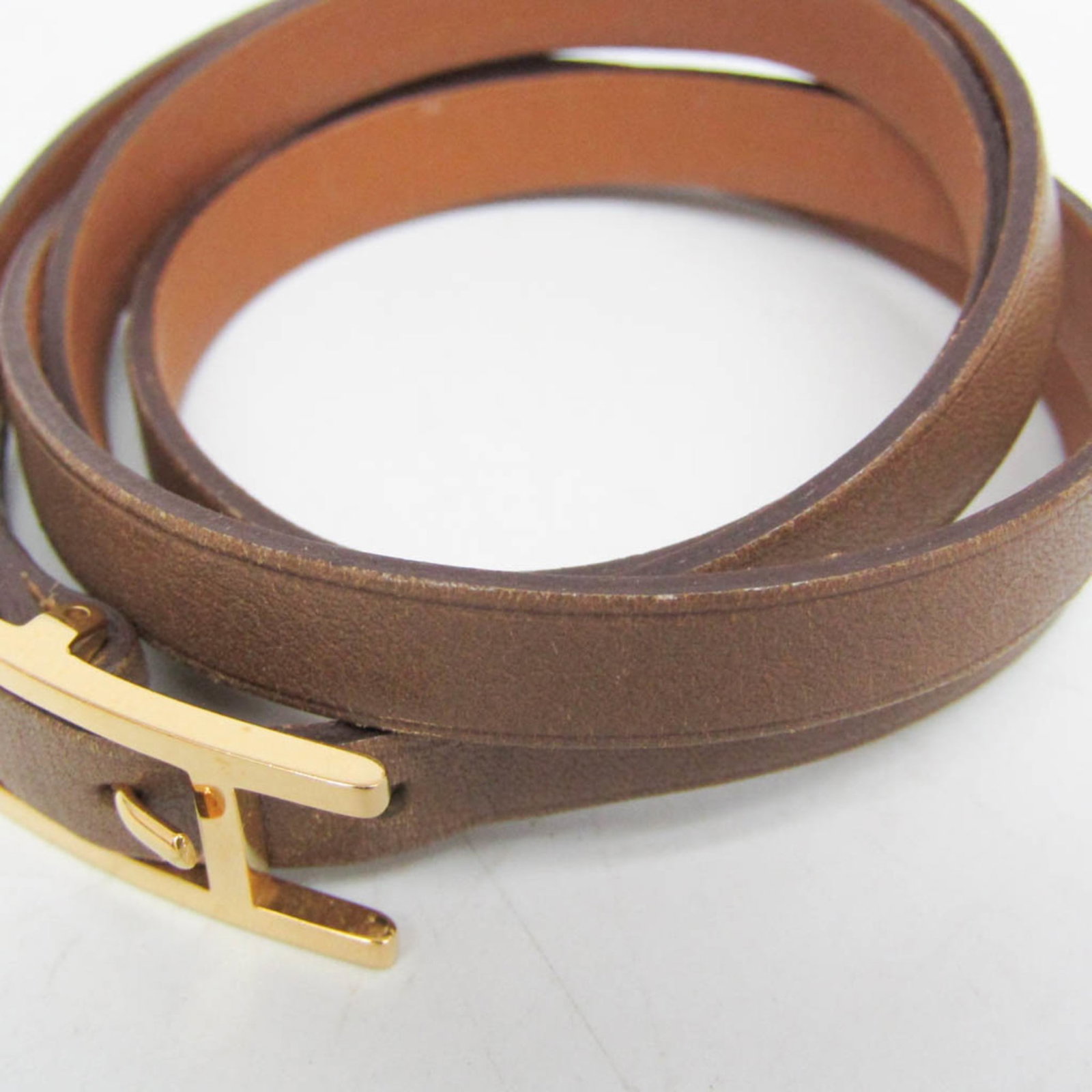 HERMES Bangle Leather Metal - 9