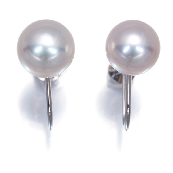Mikimoto Earrings Akoya Pearl 7.7Mm/8.1Mm Solitaire 18K 750 White Gold: Mikimoto Earrings Akoya Pearl 7.7Mm/8.1Mm Solitaire 18K 750 White Gold 18k white gold earrings featuring a stunning Akoya pearl solitaire, available in two sizes (7.7mm and 8.1mm). Made from