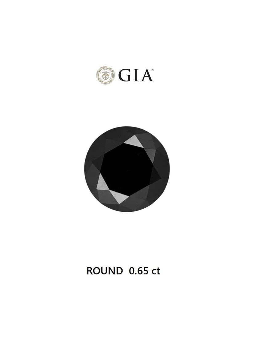 GIA Round 0.65ct Fancy Black VVS2 - Loose Natural Diamond: GIA Round 0.65ct Fancy Black VVS2 - Loose Natural Diamond GIA Round 0.65ct Fancy Black VVS2 - Loose Natural Diamond is a rare and exceptional gemstone. Its EX cut, VVS2 clarity, and EX polish and