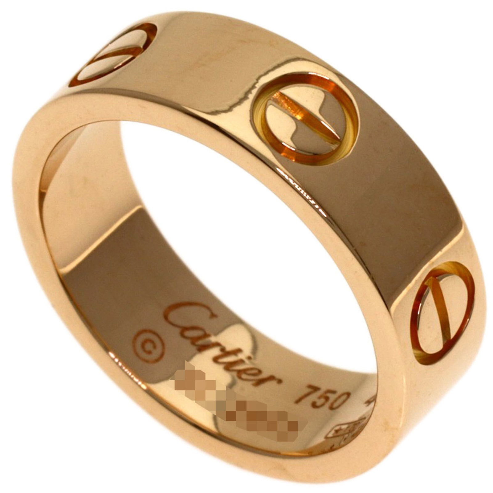CARTIER Band Ring Pink Gold (18K): CARTIER Band Ring Pink Gold (18K) Pink gold (18K) band ring from Cartier, featuring a delicate design in a soft pink hue. The ring is in very good condition, with minor signs of wear and small